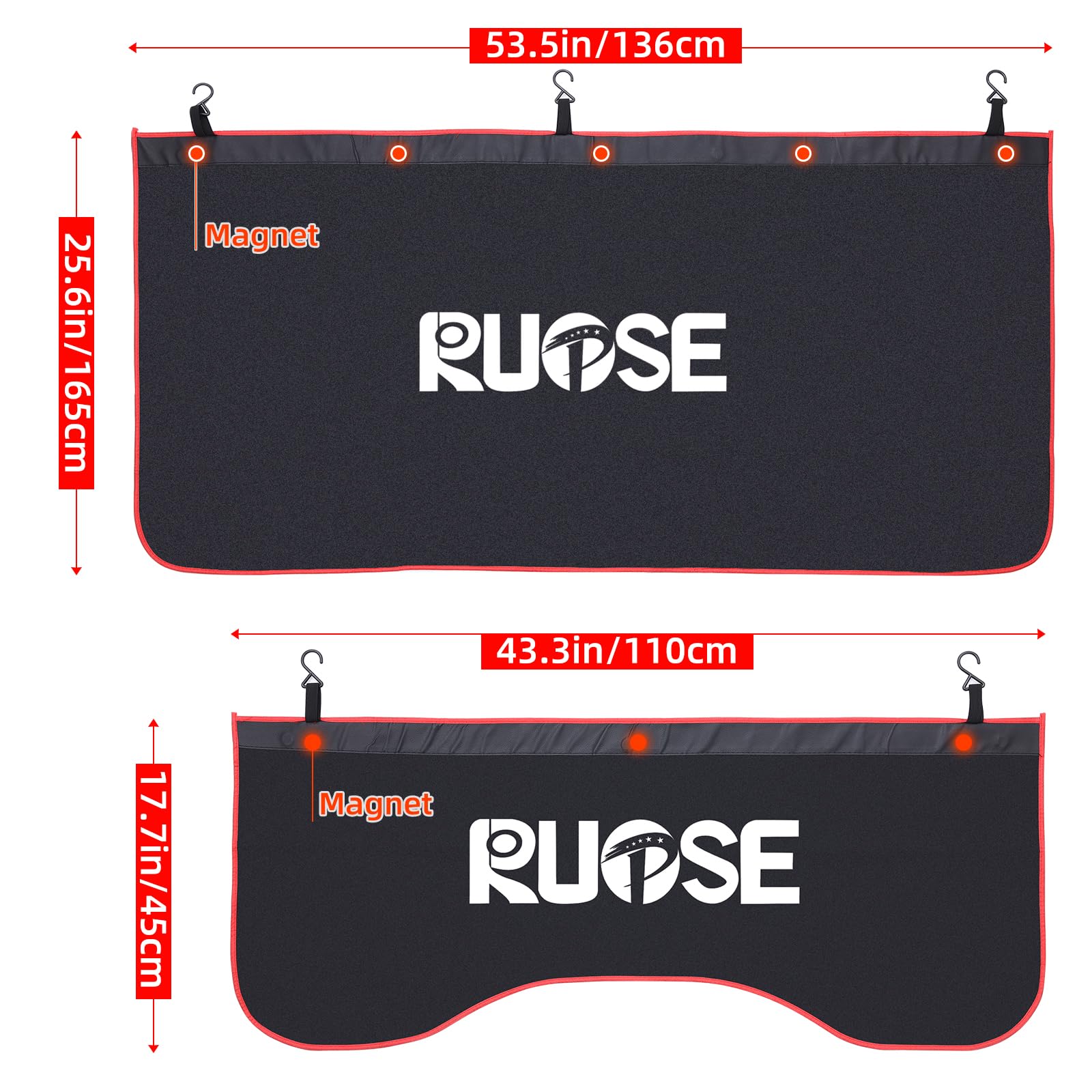 Rupse 3 Pcs Fender Protectors For Mechanics,Microfiber Leather Car Fender Cover Mats Pads,Mechanic Magnetic Fender Protector Mat