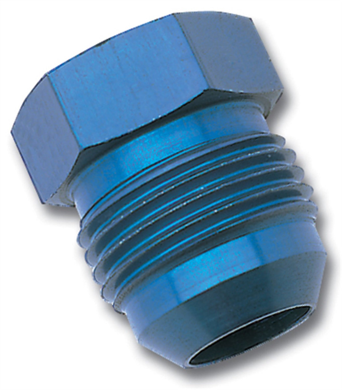 Edelbrock/Russell 660210 Blue Anodized Aluminum -10An Flare Plug Adapter