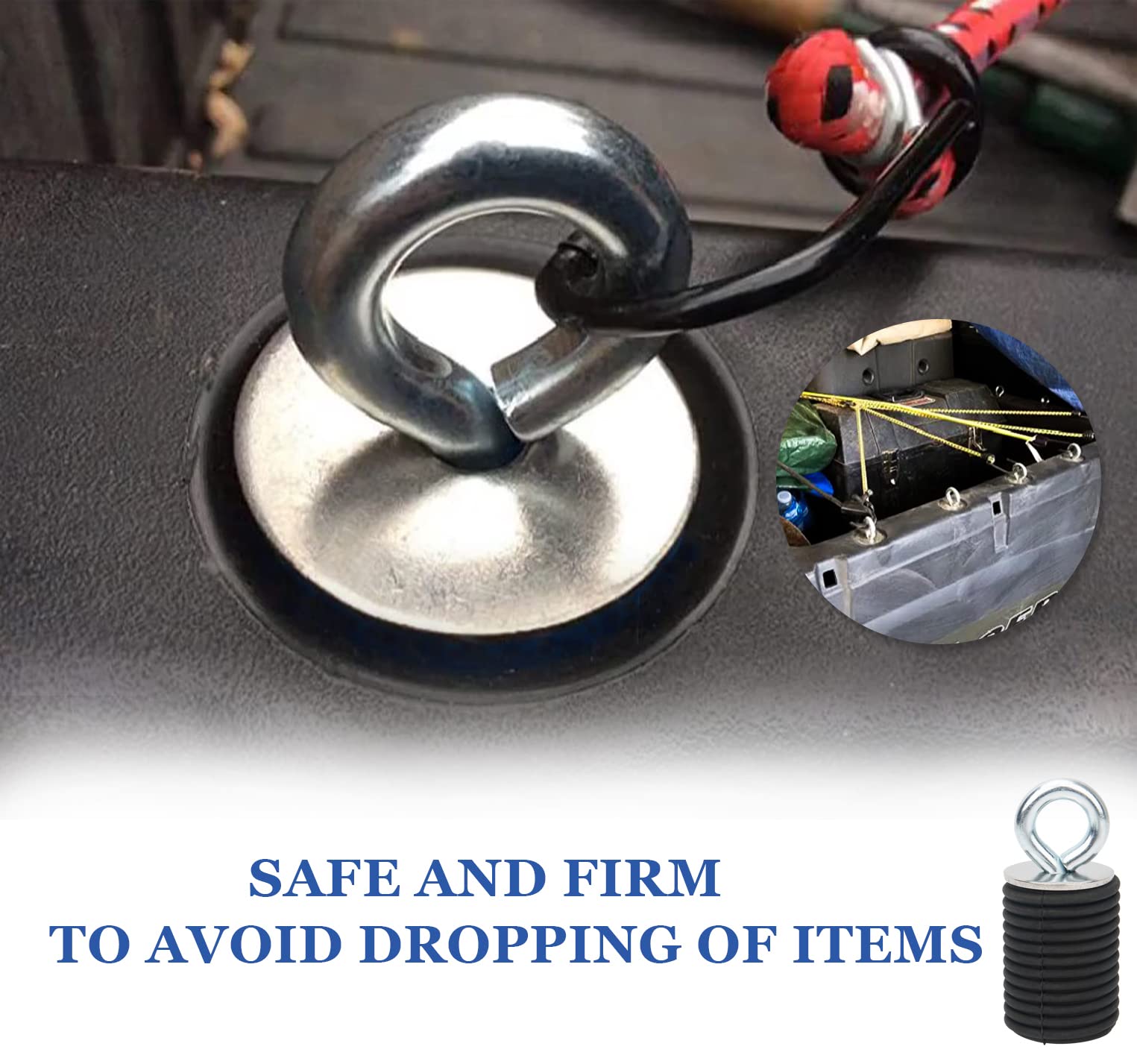 6pcs Tie Down Anchors for Polaris Ranger/General 1000 900 800 700 500 Accessories, Lock and Ride Anchor for Polaris, Bed Tie Dow