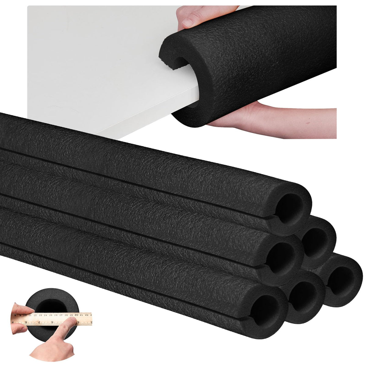 Hanaive 6 Pcs 40 X 4.1 Inch Jumbo Pool Noodles Foam Pre Slit Clamp Foam Protection Insulation Foam Tubes For Padding Large Foam 