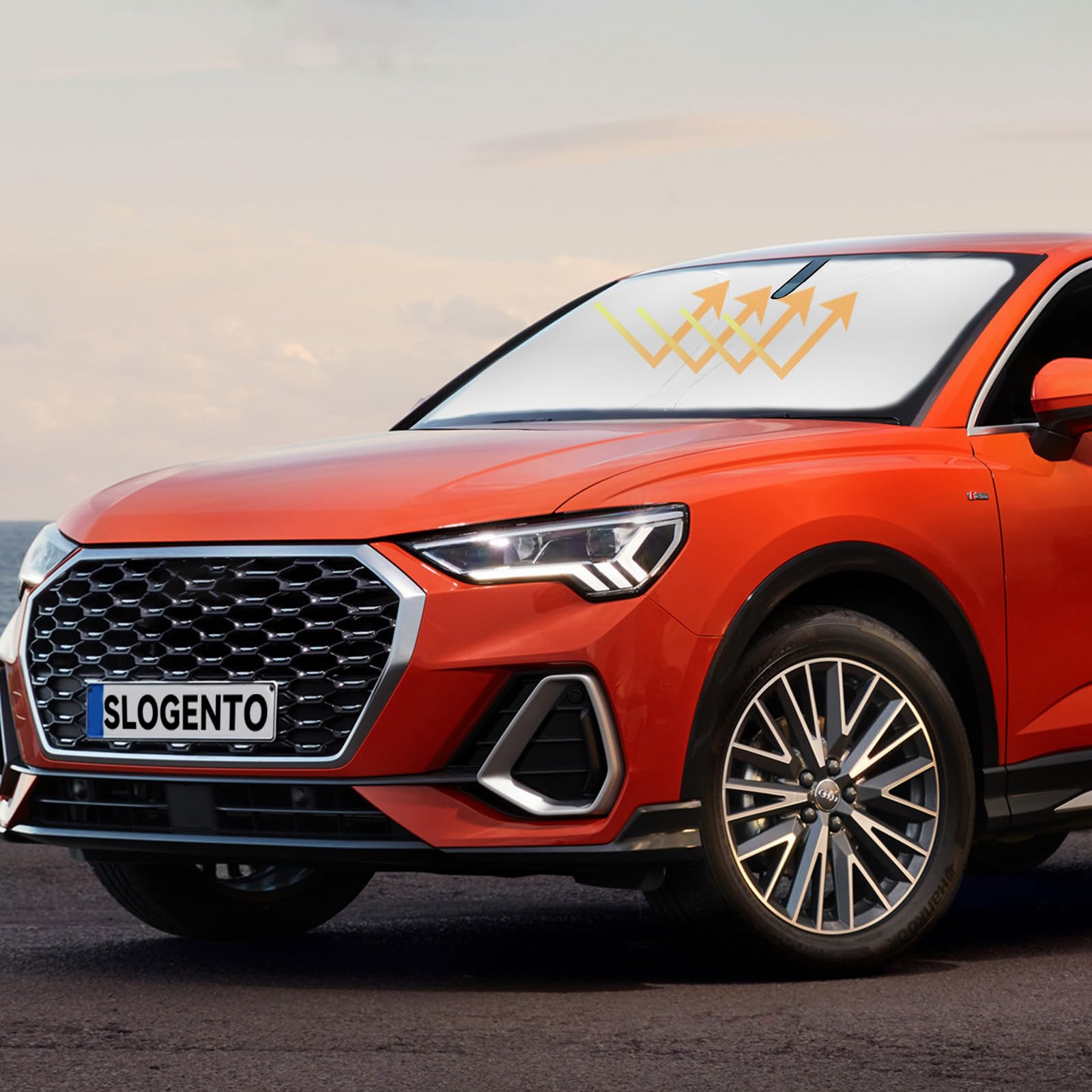 Windshield Sun Shade Sunshade For Audi Q3 2019-2024 2025 Premium, Premium Plus, Prestige S-Line, Suv Accessories Windshield Cove