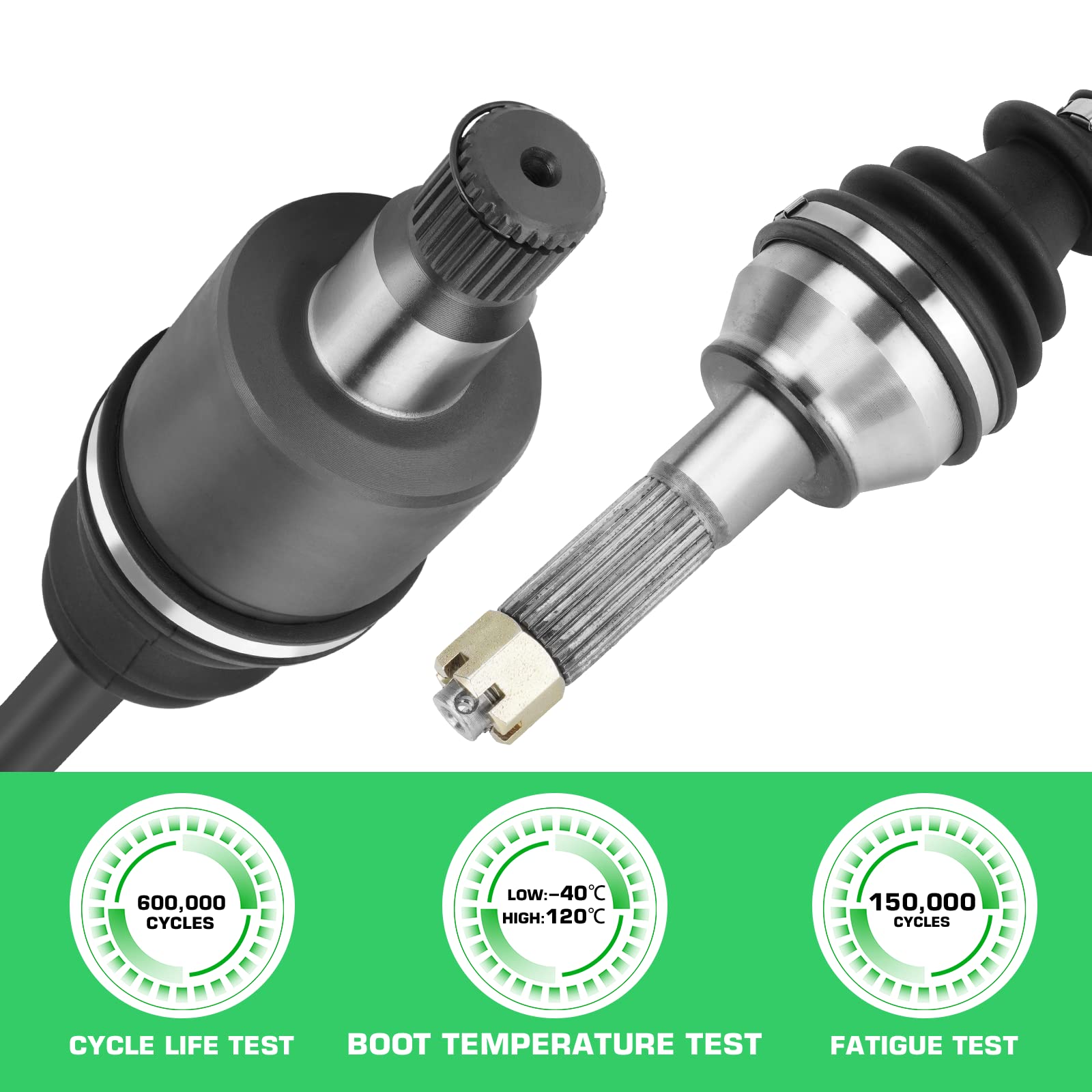 Youxmoto Rear CV Axle Fit for Polaris RZR 800 2008 2009 2010 2011 2012 2013 2014, Rear Left/Right 4340 Chromoly Steel CV Axle Ha