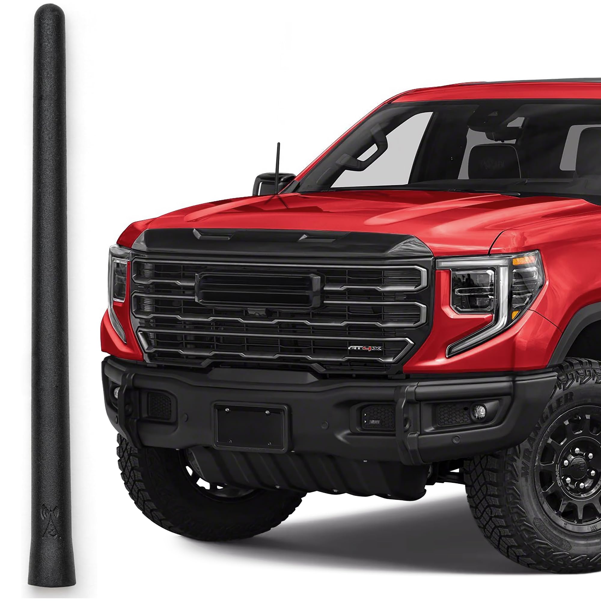 AntennaMastsRus - Short Rubber Antenna fits GMC Sierra 1500 (2006-2024) - The Original 6 3/4 Inch Accessories - Car Wash Proof -