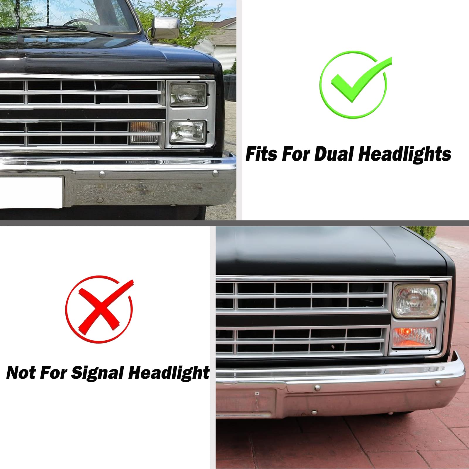 Kyyet Pair Clear Lens Park/Signal Lights Compatible With 1983-1988 Chevy Blazer Gmc Pickup Truck Driver And Passenger Side W/Qua