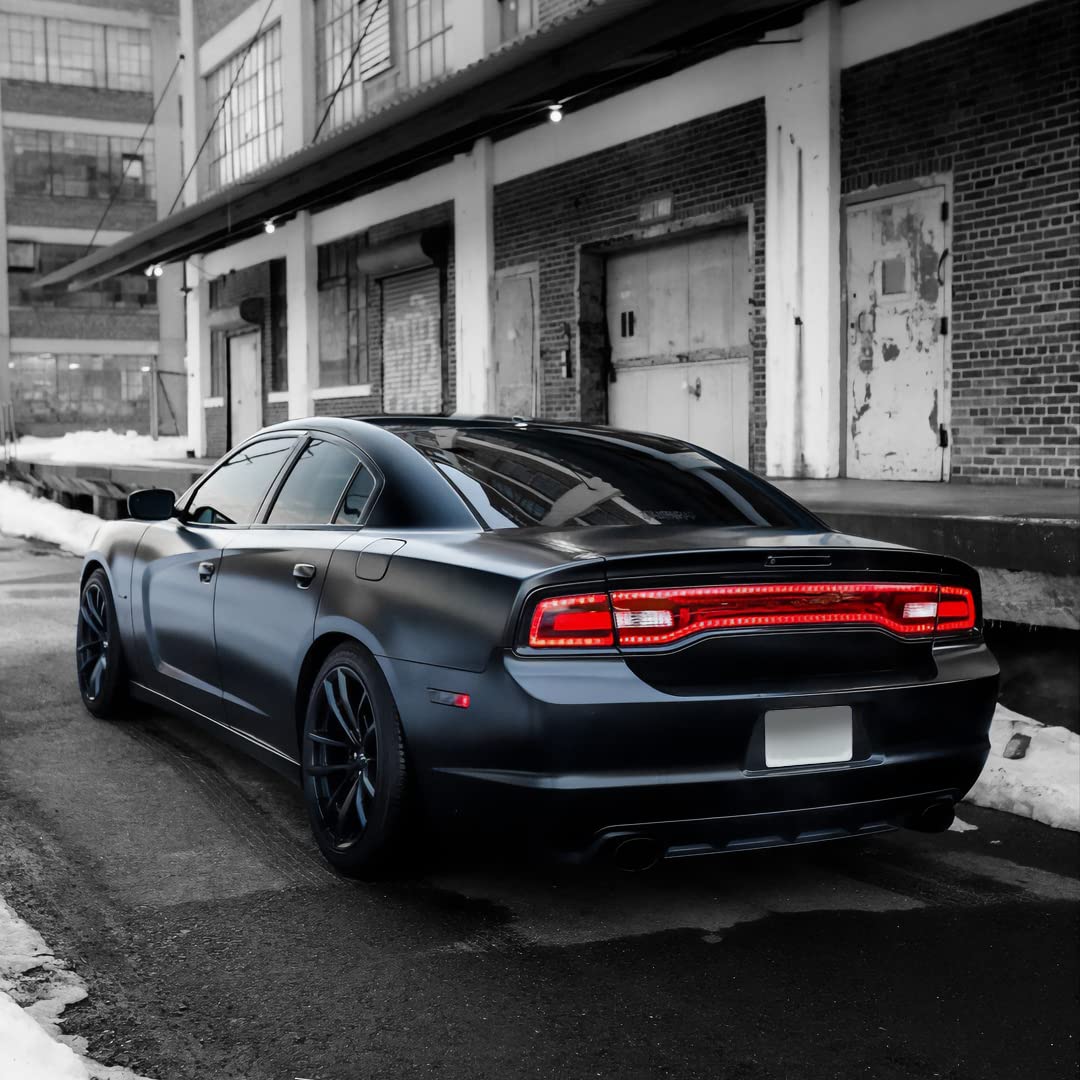 Vvivid+ Satin Finish Premium Adhesive Vinyl Wrap Film (4Ft X 5Ft (Black))