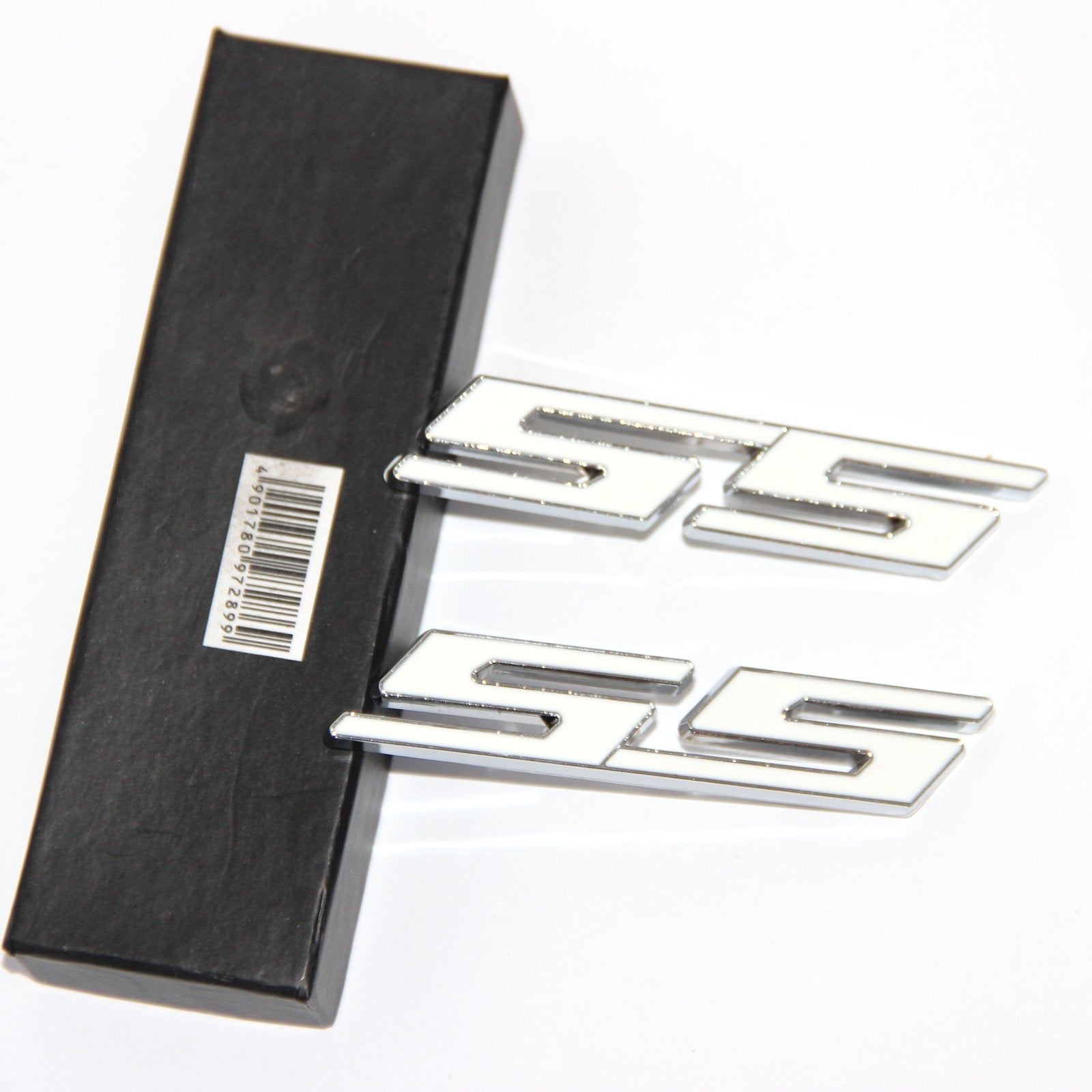 Yoaoo 2Pack Oem Chrome Ss Emblems Metal Decal 3D Logo Compatible With Zl1 1Le Series White