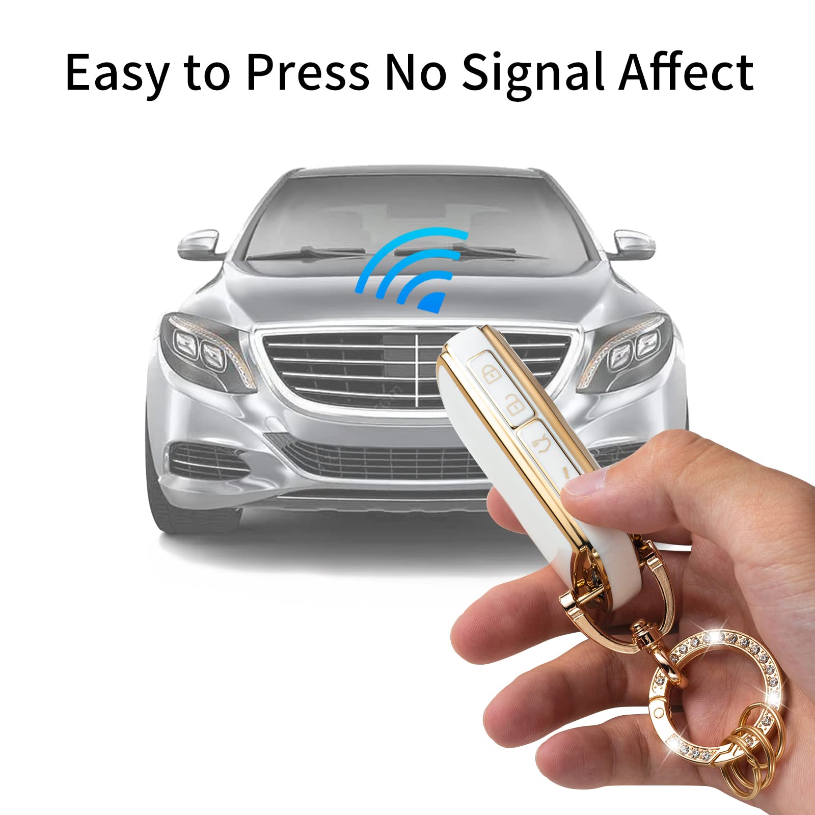 Gematay For Mazda Key Fob Cover With Keychain, Key Shell Cover Holder Compatible With 2019-2022 Mazda 3 Mazda 3 Hatchback 2020-2