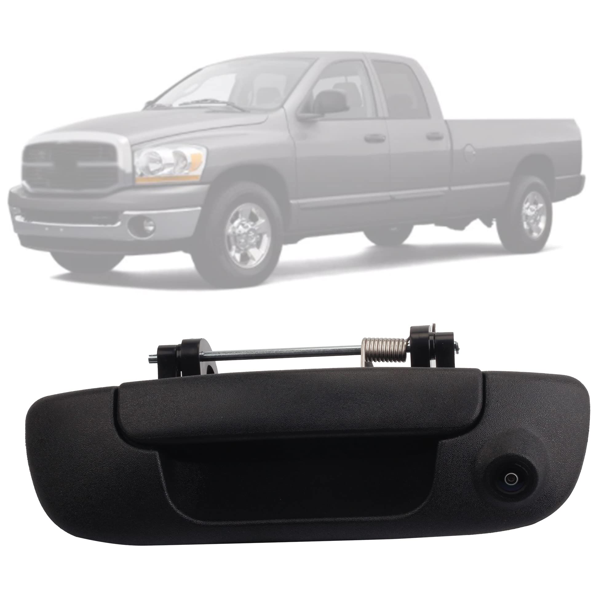 Dasbecan Tailgate Handle With Backup Rear View Camera Compatible With 2002-2008 Dodge Ram 1500 2500 3500 Reverse Camera Waterpro