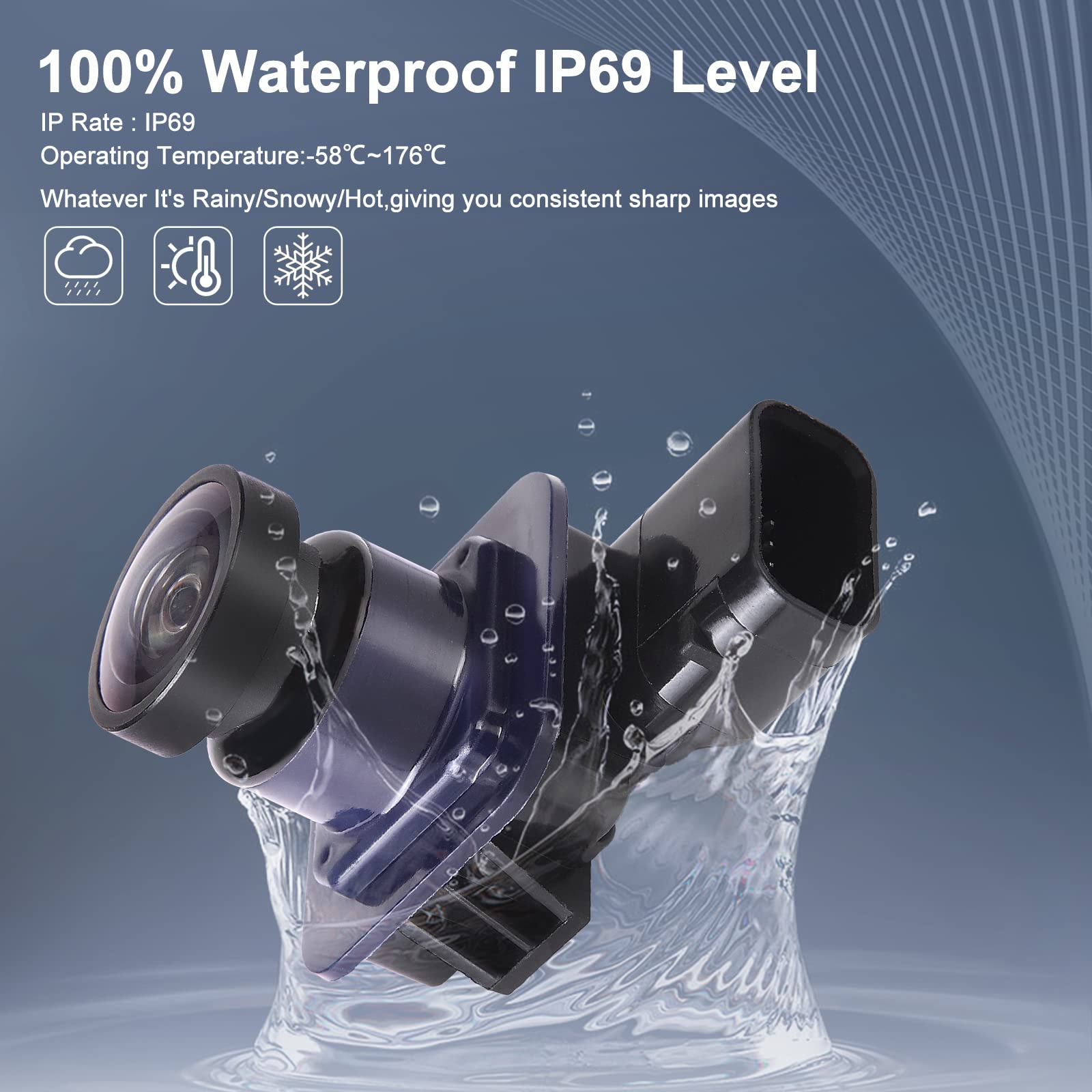 Aishan Rear View Backup Camera Parking Assist Camera Compatible With Ford Edge 2011-2015 Replace# Bt4Z-19G490-B