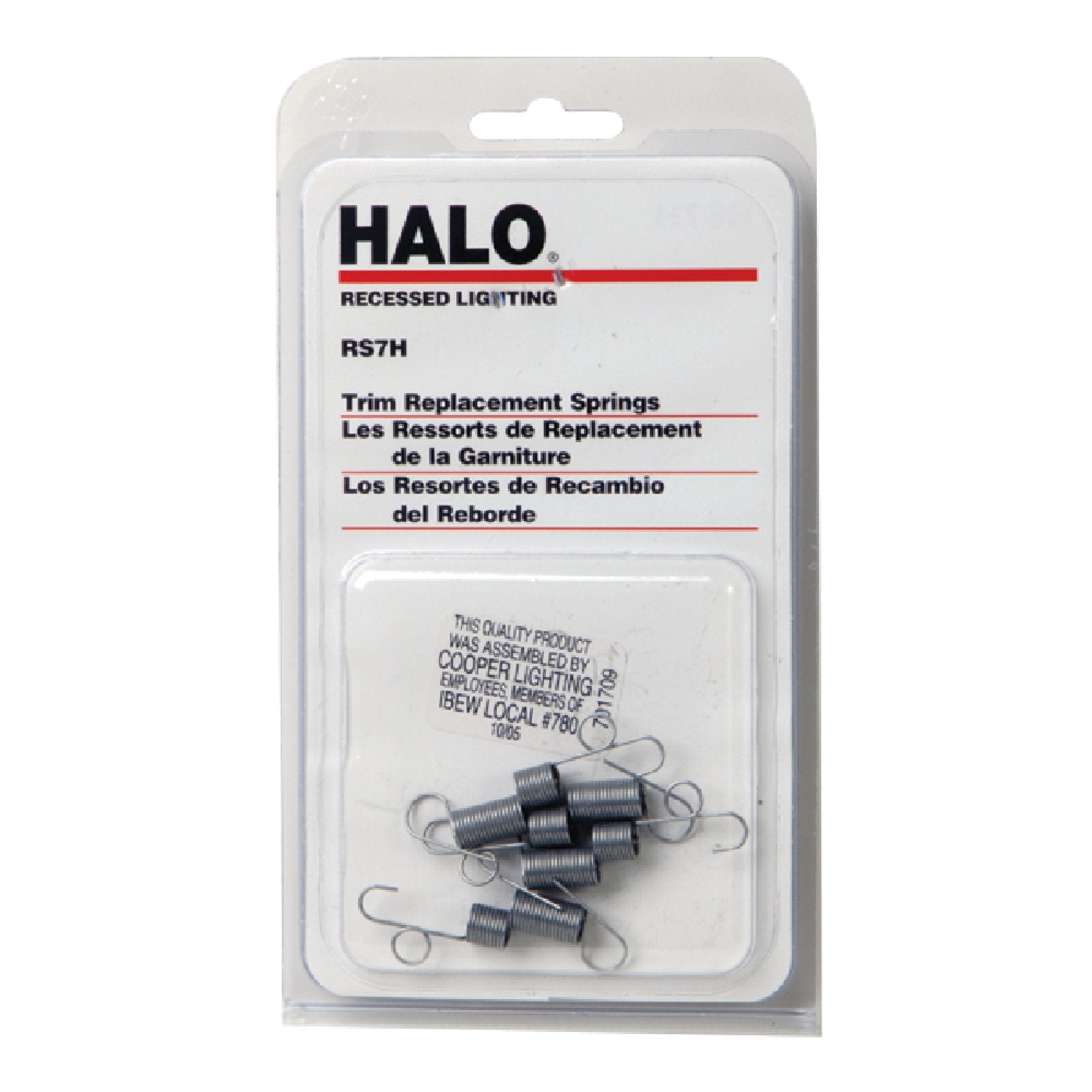 Halo Rs7H, Replacement Coil Springs For Use With Trims -Blister Pack Of 4, Silver