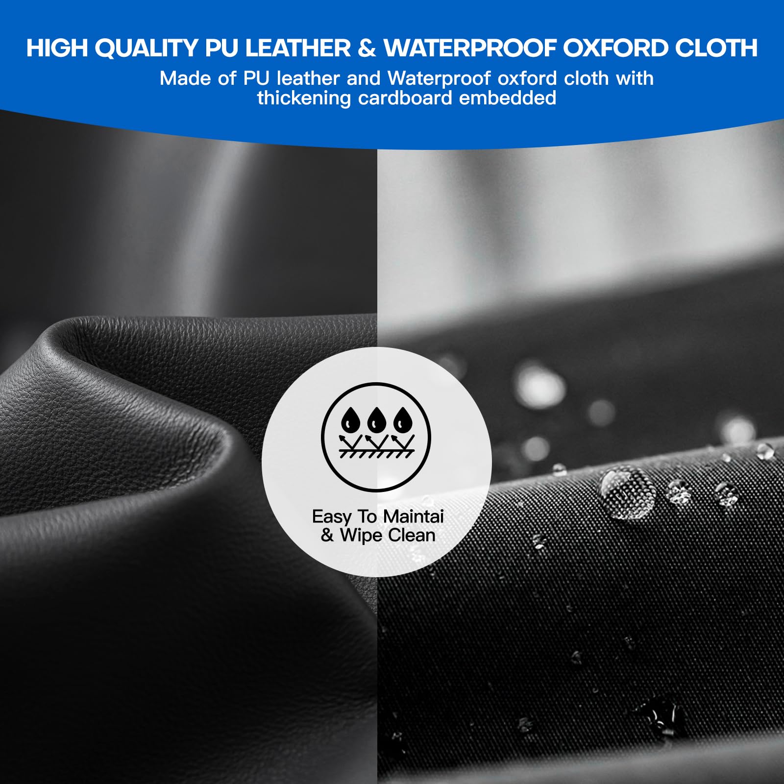 Car Seat Organizer,WHHMK Premium PU Leather Backseat Car Organizer Keep Tidy,Car Storage with 11 Storage Compartments and 2 Larg