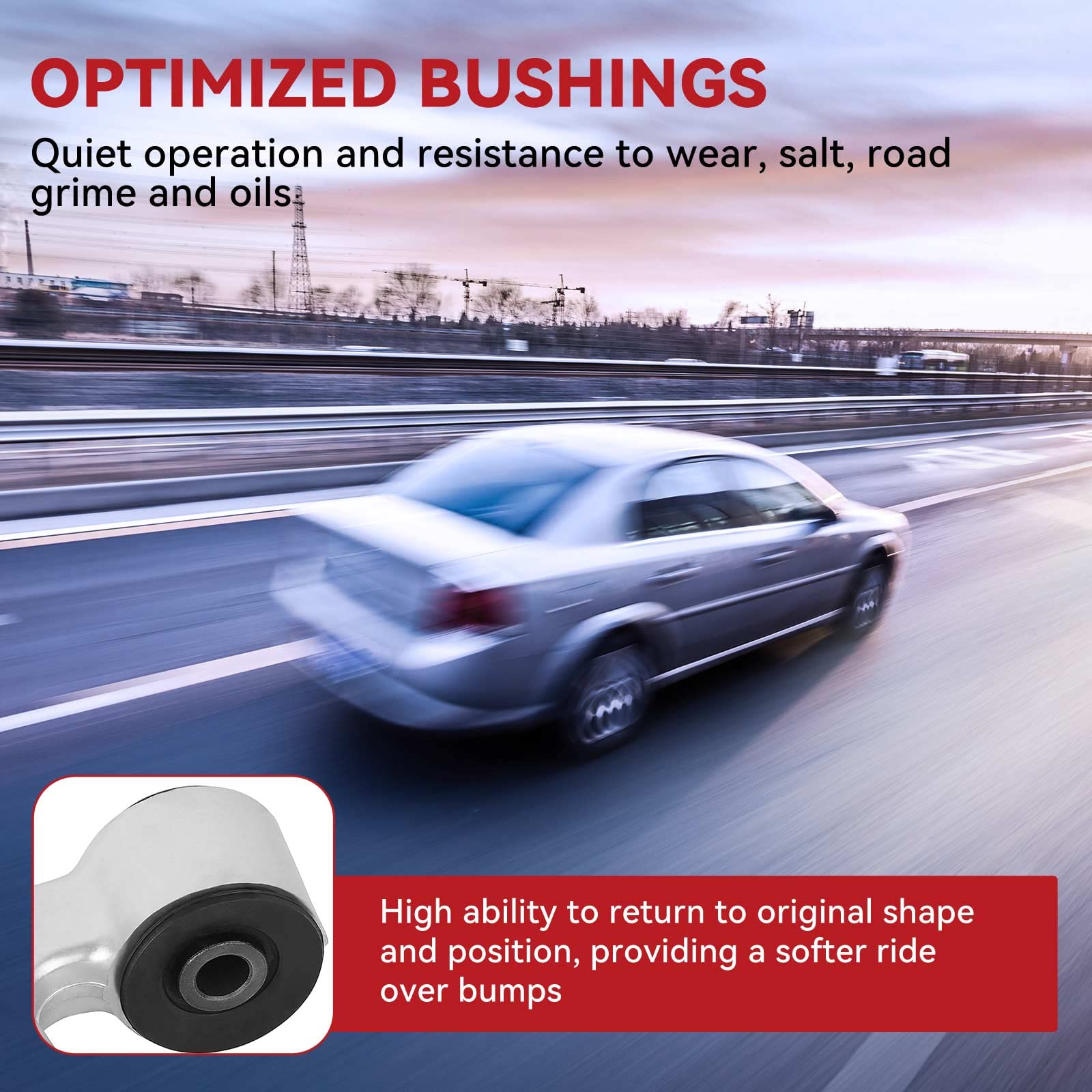 Yitamotor 8 Piece Front Lower Control Arms Kit Compatible With 2002-2006 Altima 2004-2008 Maxima W/Ball Joints Sway Bar Links In