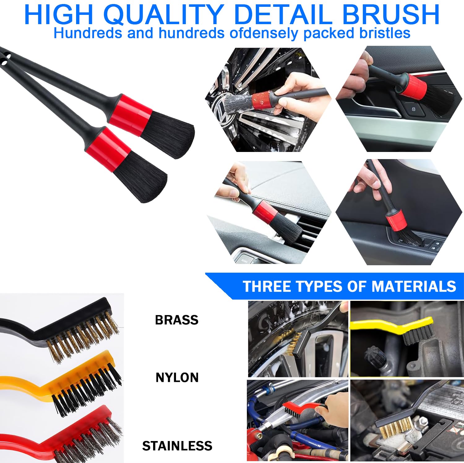 Lianxin 37Pcs Car Wash Detailing Kit Foam Gun Sprayer Long Handle Foldable Car Wash Brush Bucket Towels Tire Brush Wash Mitt Spo