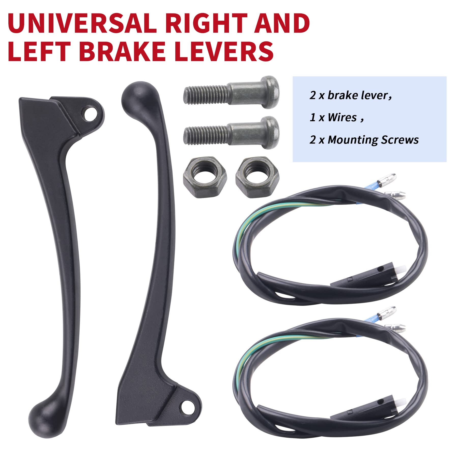 CNCMOTOK Universal Right Left Brake Lever fit for GY6 50cc 125cc 150cc 139QMB 157Q Roketa Jonway Taotao Chinese Scooter Moped Pa