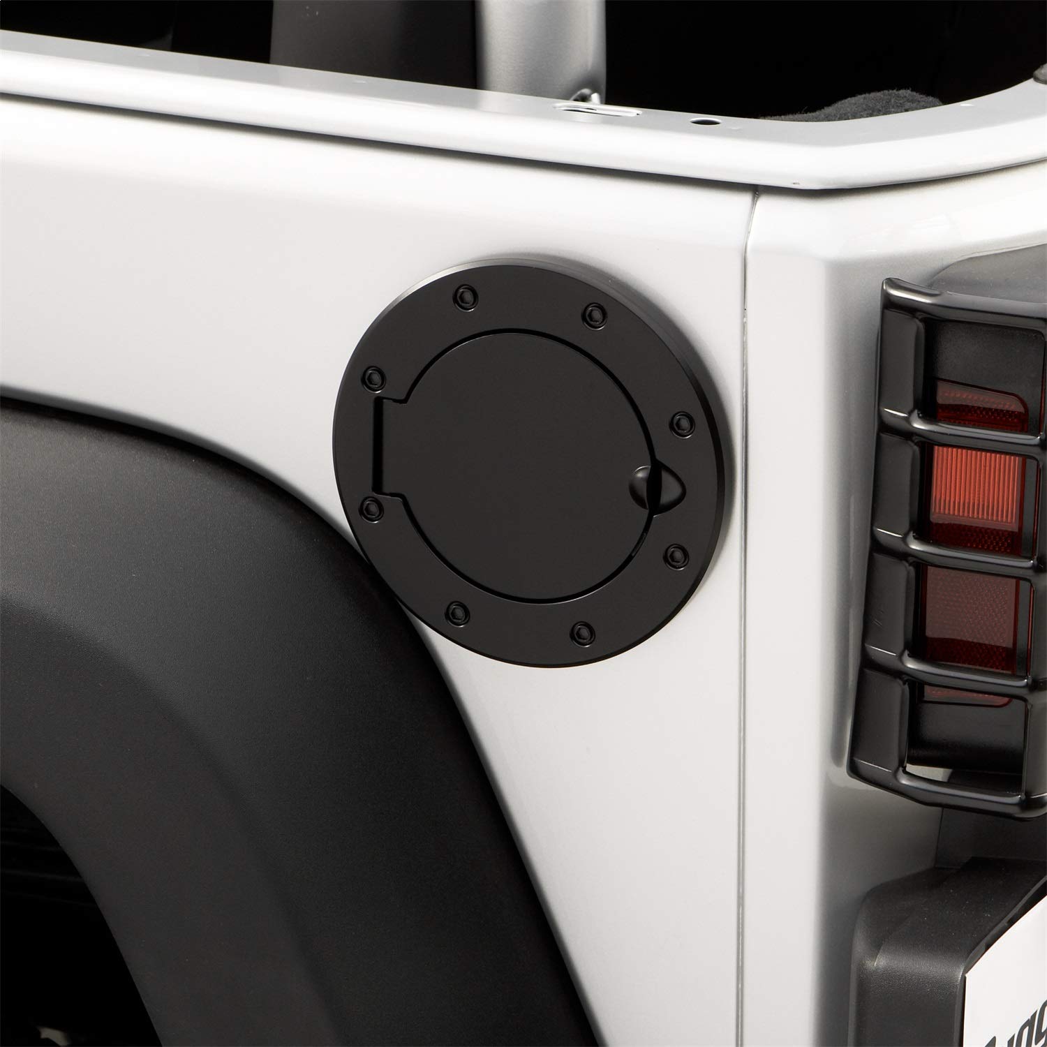Rugged Ridge | Gas Cap Door, Locking, Textured Black | 11229.06 | Fits 2007-2018 Jeep Wrangler Jk/Jku