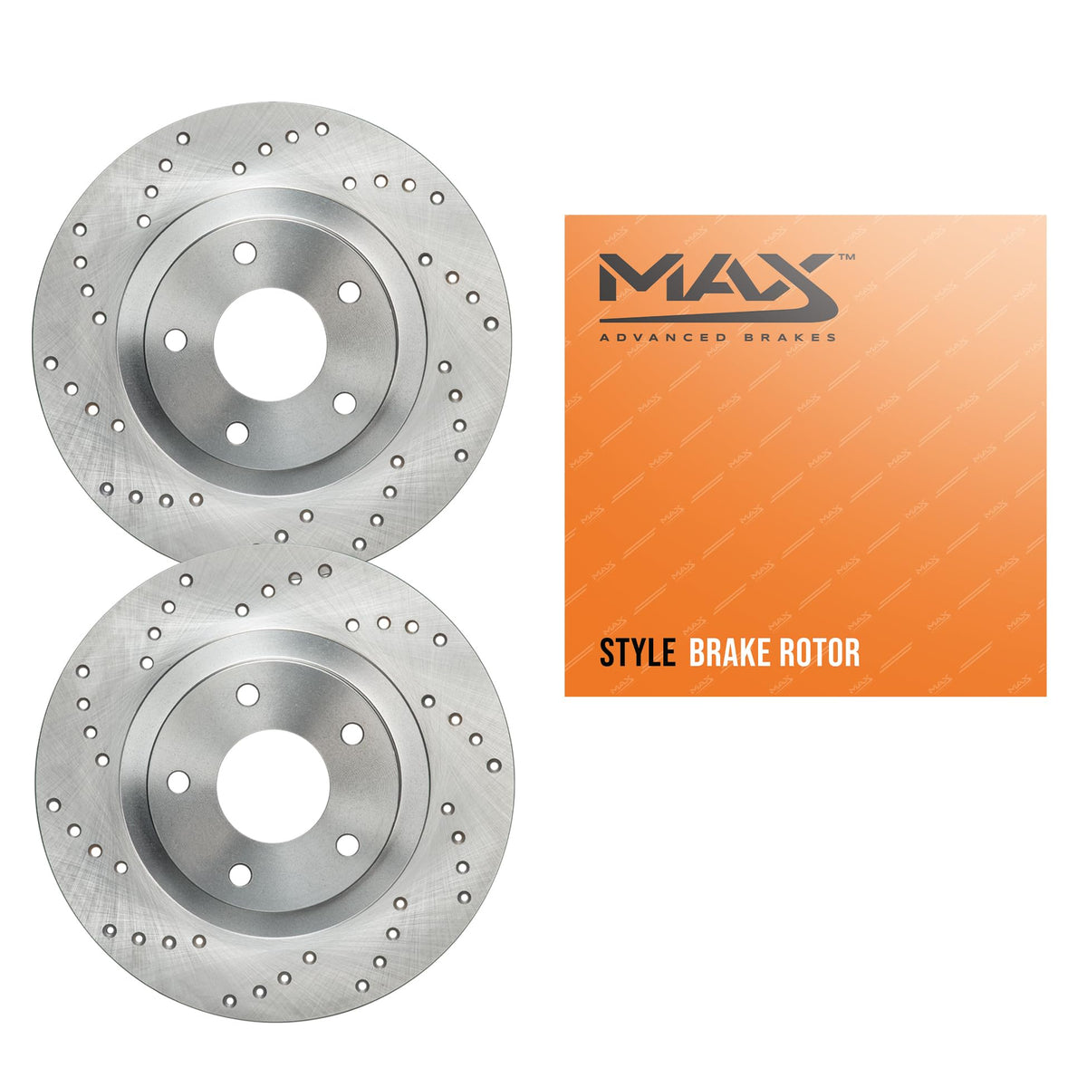 Max Advanced Brakes Front Brake Rotors Compatible With 2018-2023 Chevy Traverse Compatible With Gmc Acadia Compatible With Buick