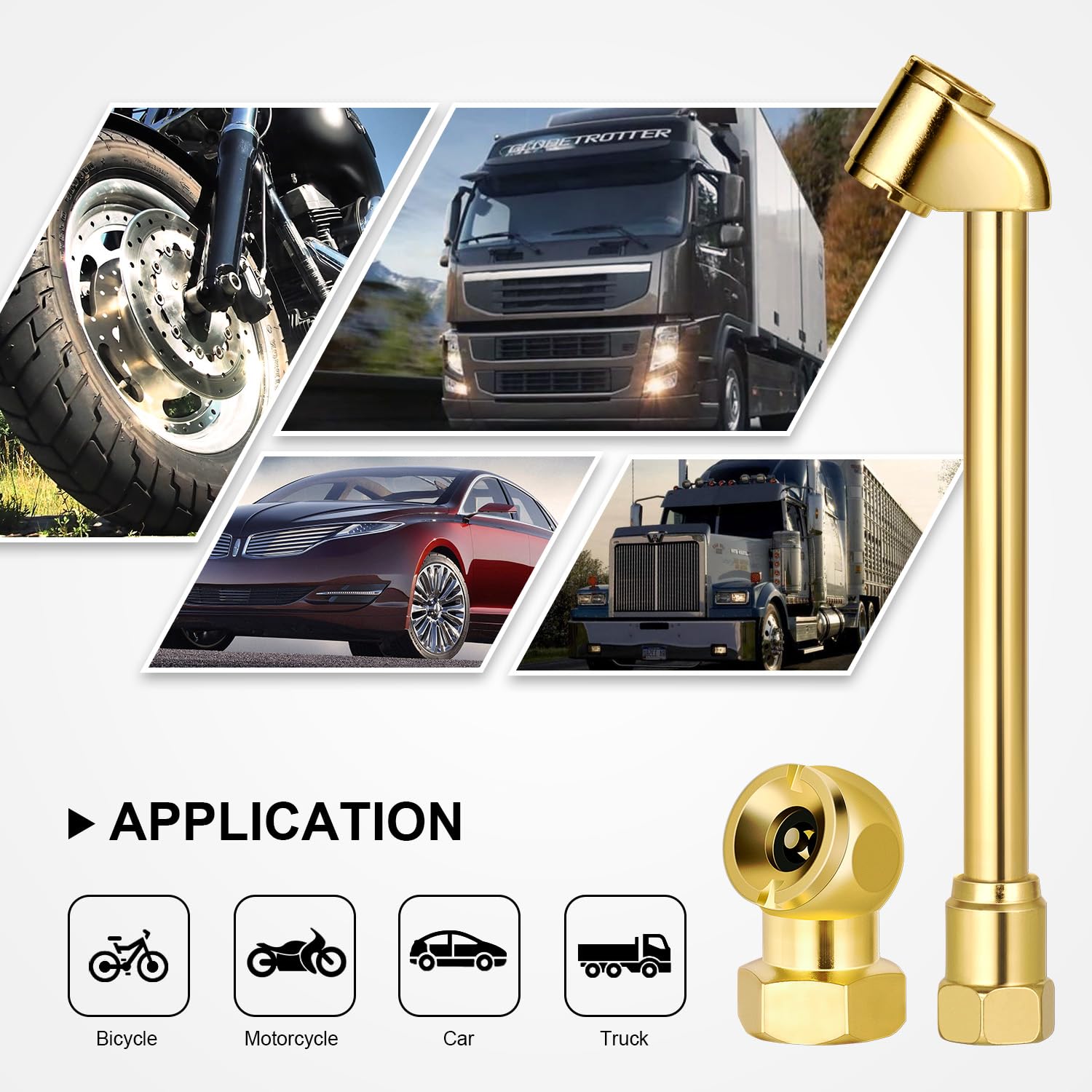 Lumiteco 5-Pack Dual Head Air Chuck Set, 1/4 Inch Female Npt Closed Ball Tire Chuck With 2 Standard Male Quick Plug, 2 Way Conne