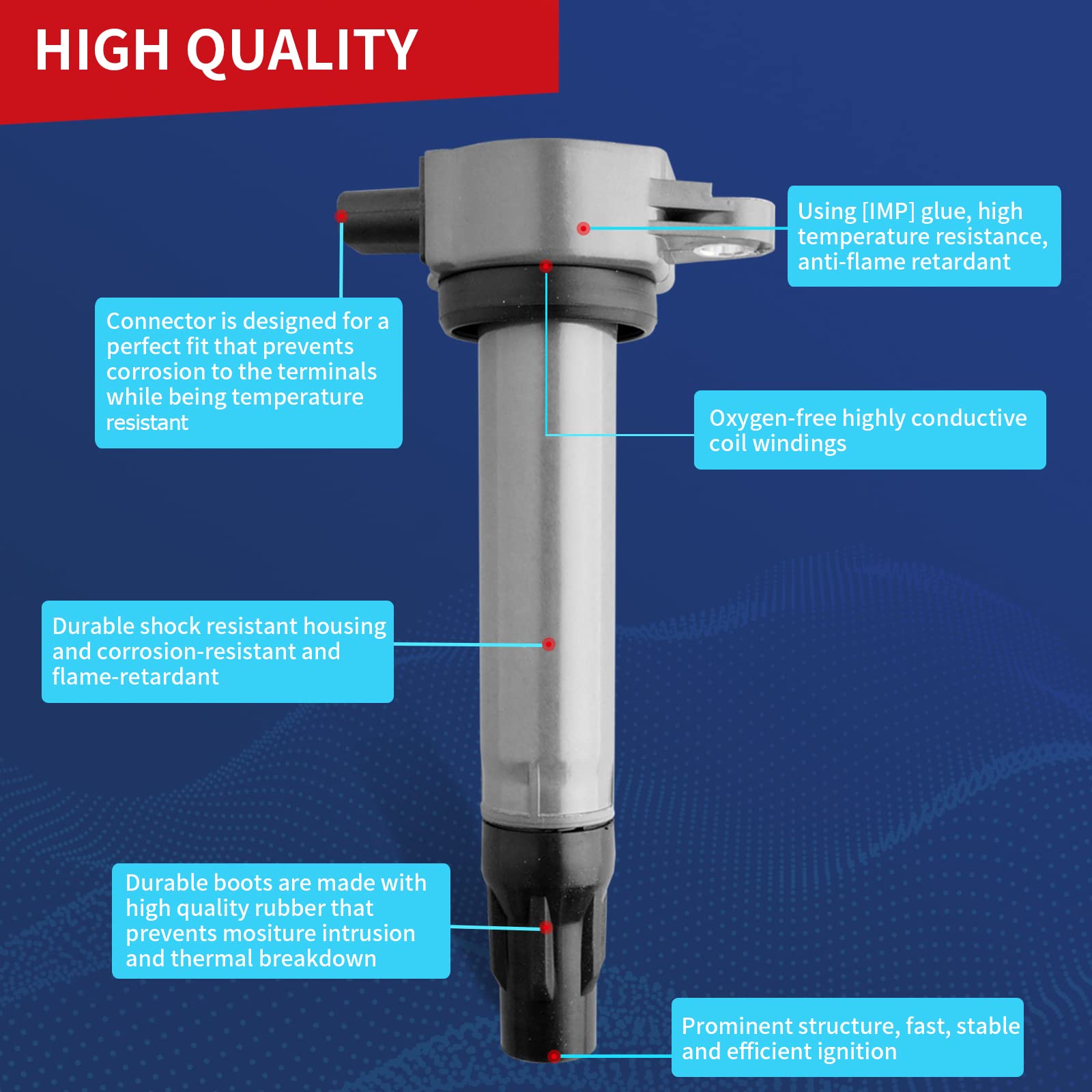 Drcax Oem Ignition Coil Uf557 C1587 5C1644 Compatible With Chrysler Jeep 200 Sebring Avenger Caliber Journey Compass Patriot Rep