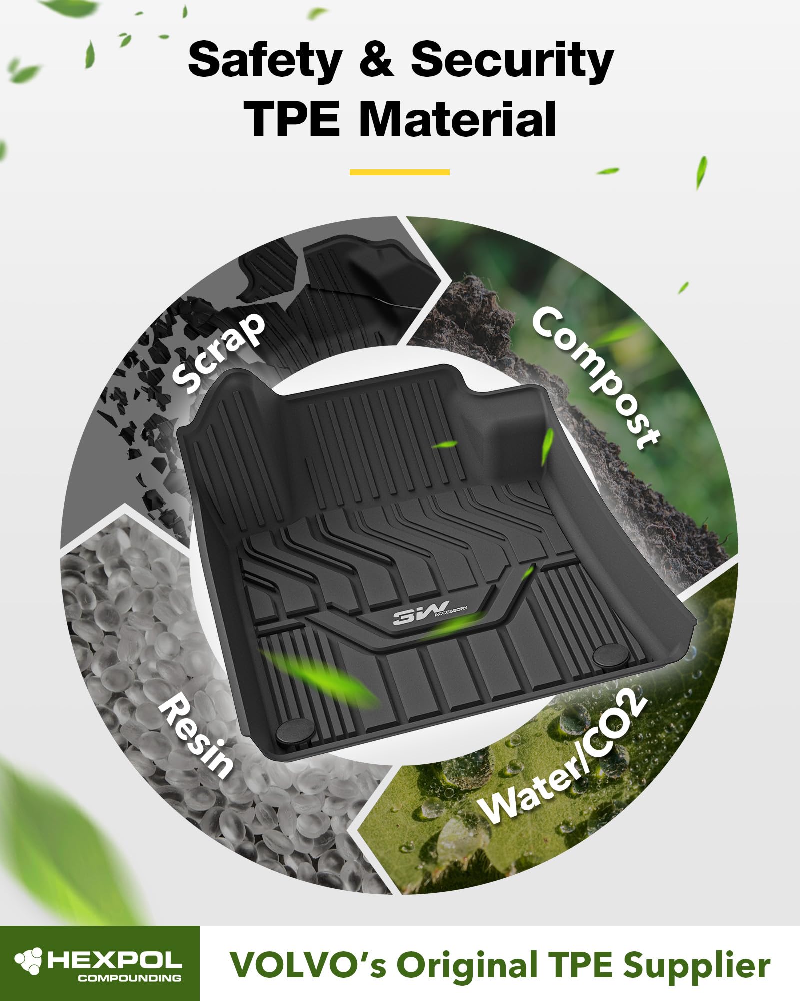 3W Floor Mats Custom Fit For Nissan Altima 2019-2023 2024 2025, Tpe All Weather Accessories Custom Fit Floor Liner For Nissan Al