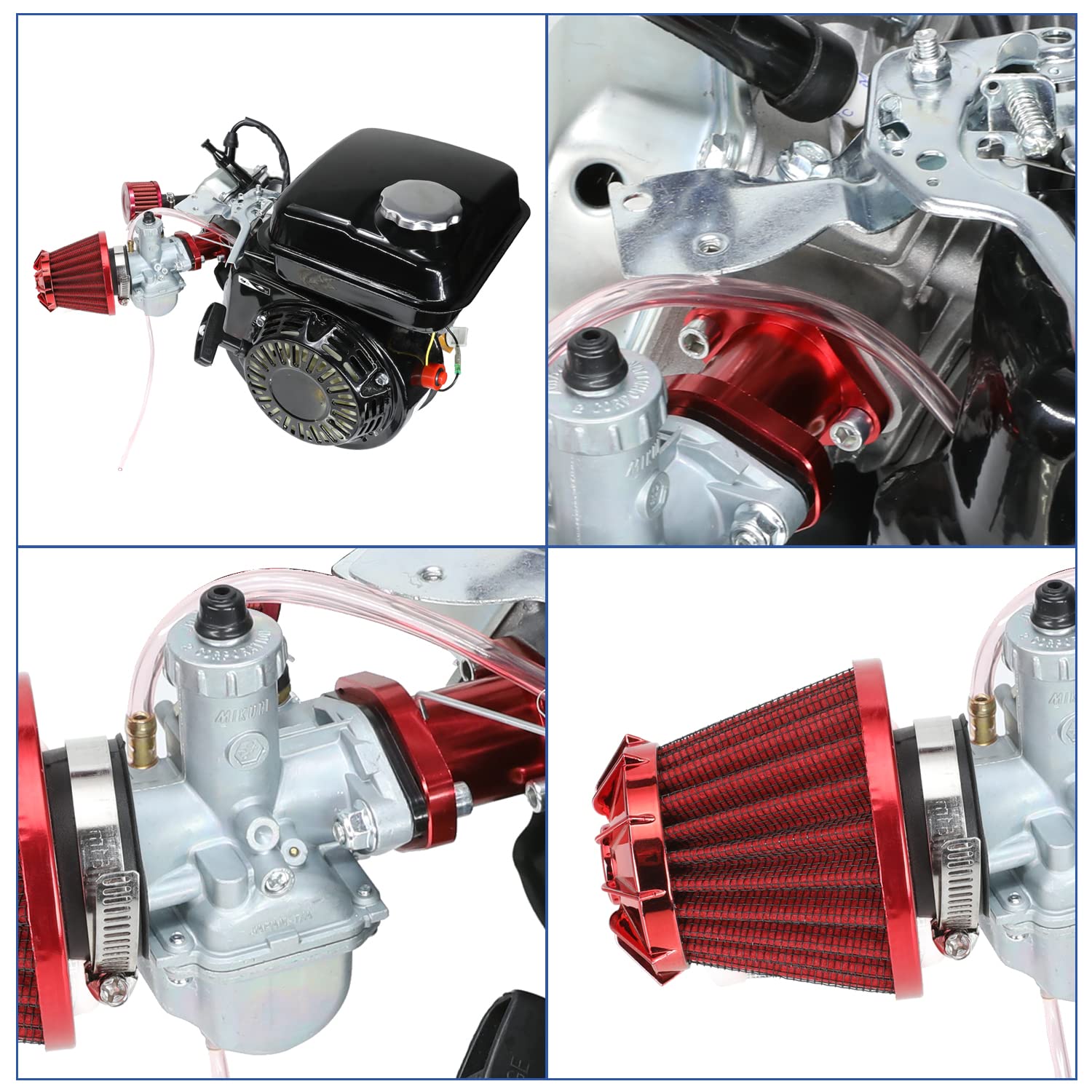 Yoxufa Vm22 Carburetor Carb Intake Pipe Mainfold Kit For Non Hemi Predator 212Cc Engine Coleman Ct200U Ct200U-Ex Gx160 Gx200 196Cc 6.5Hp Baja Warrior Mb200 Mini Bike Go Kart Performance Parts