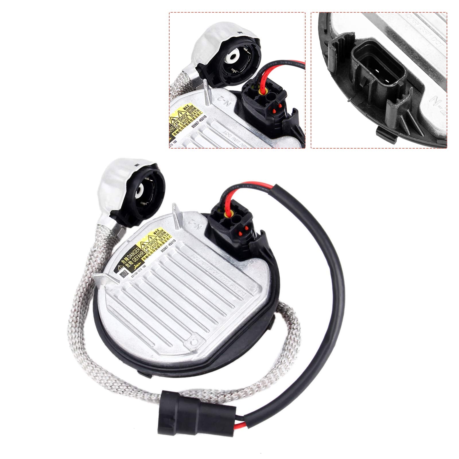 Aupoko Xenon Hid Ballast Headlight 85967-45010, Replaces# Ddlt004 Kdls001, Control Unit Module D4S/D4R With Igniter&Cable, Compatible With Bmw Mercedes Cadillac Jaguar