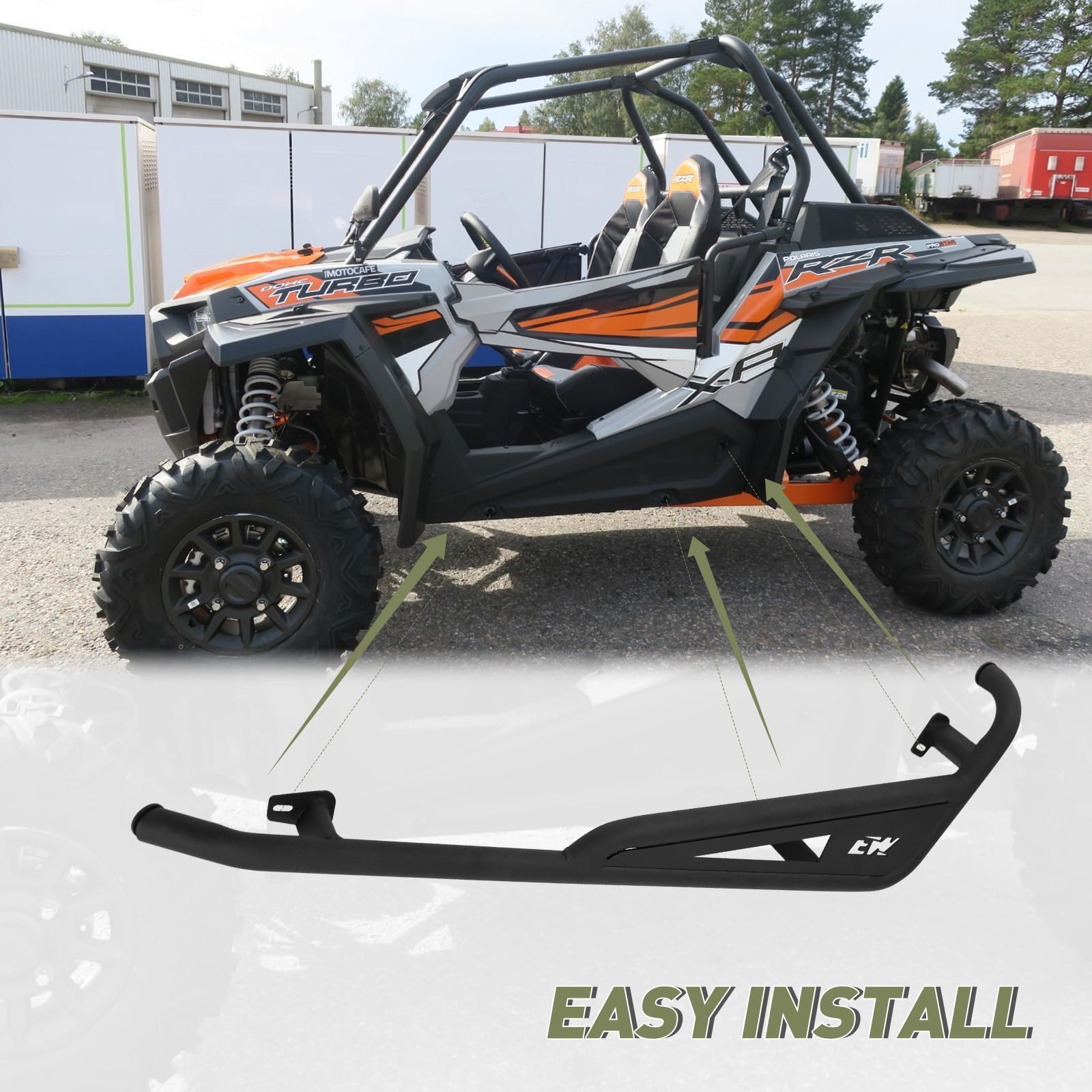 NIXFACE Upgrated Nerf Bars Rock Sliders Fit for Polaris 2014-2021 RZR XP 1000/Turbo (s) 2015-2019 RZR S 900/1000 2015-2019 RZR 9