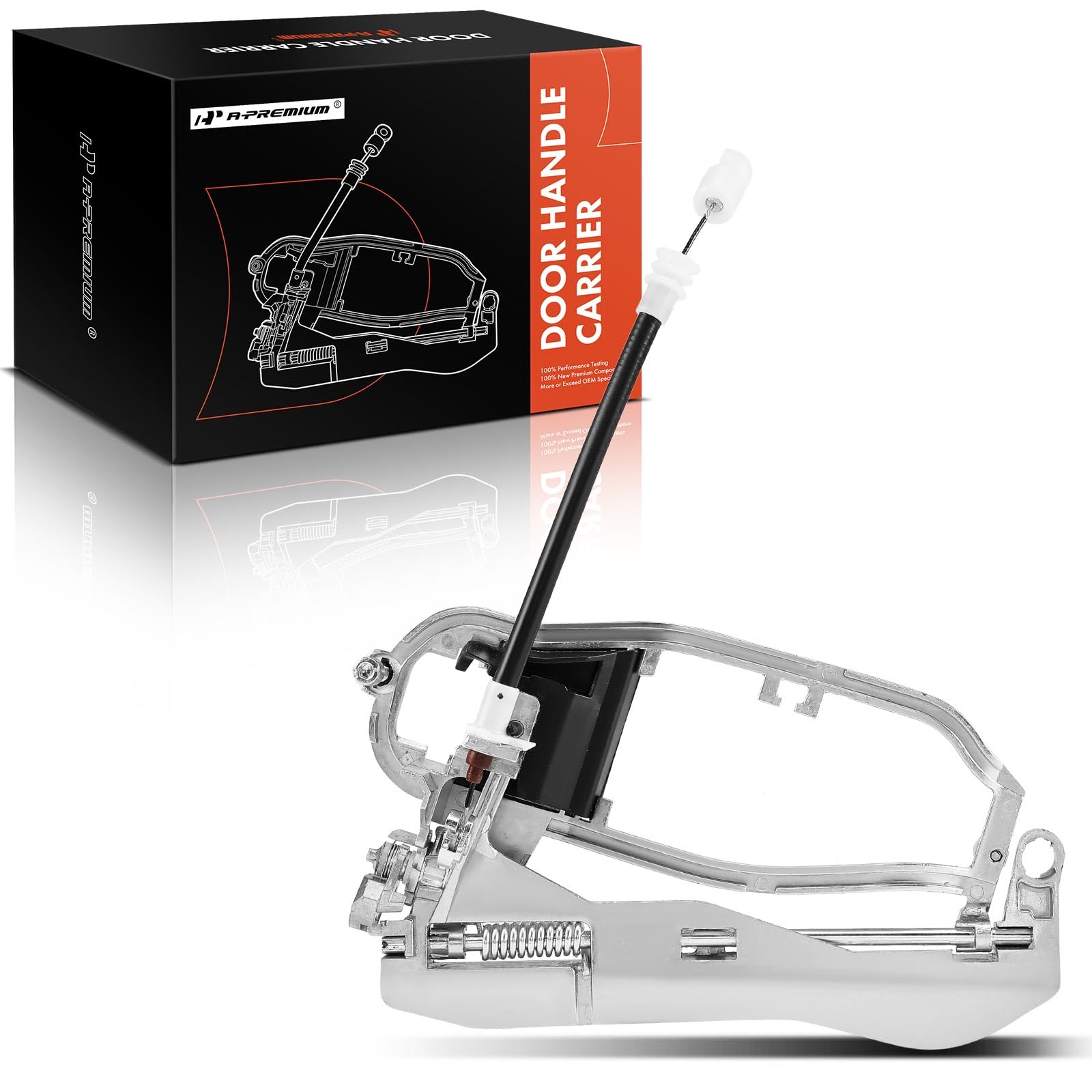 A-Premium Outside Door Handle Carrier Compatible With Bmw E53 X5 2000-2006, Rear Right Passenger Side, Replace# 51228243636