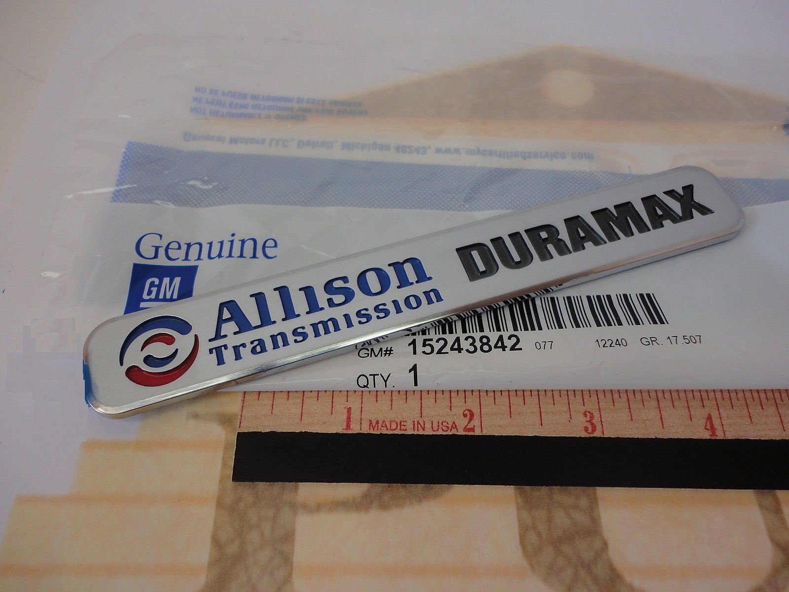 Yoaoo 2X Autotuning OEM Allison Transmission Duramax Emblem 2500Hd for Gm Silverado Gmc Chrome Black