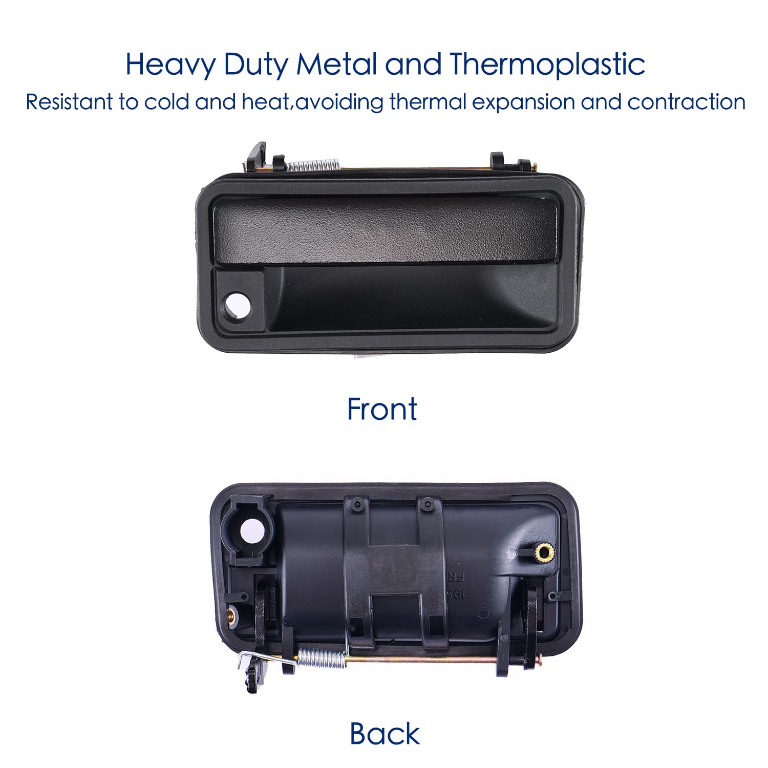 Lcyolada 2Pcs Metal Exterior Door Handle for 1988-2000 Chevy GMC C1500 C2500 C3500 K1500 K2500 K3500 Tahoe Yukon Suburban Pickup