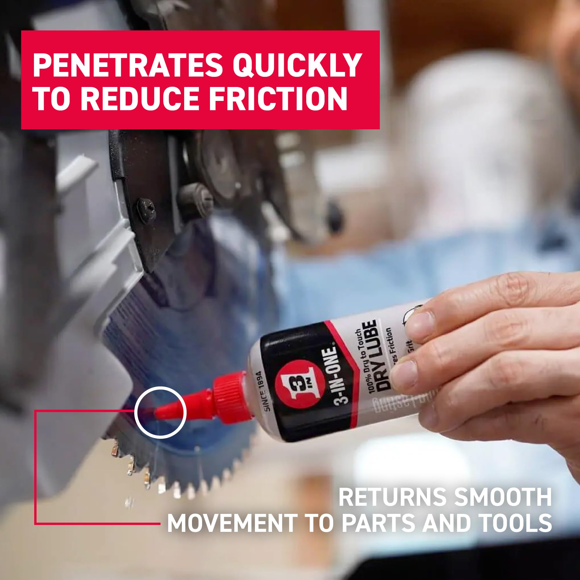 3-In-One 100% Dry To Touch Dry Lube Drip Oil, 4 Oz