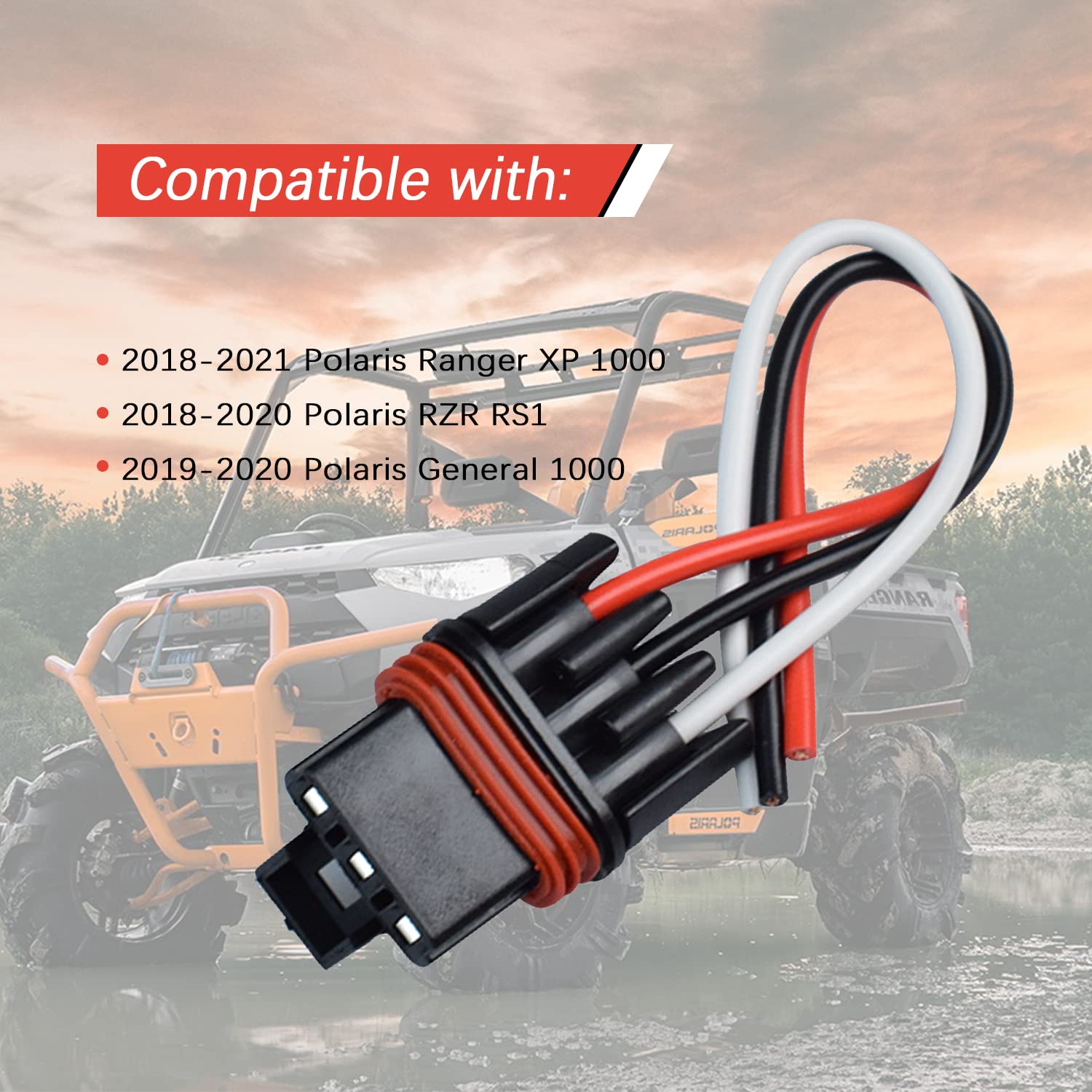 Pulse Power Plug Connector Pigtail Compatible For 2018 2019 2020 2021 Polaris Ranger Xp 1000/Rzr Rs1 Pro General Pulse Bar Power