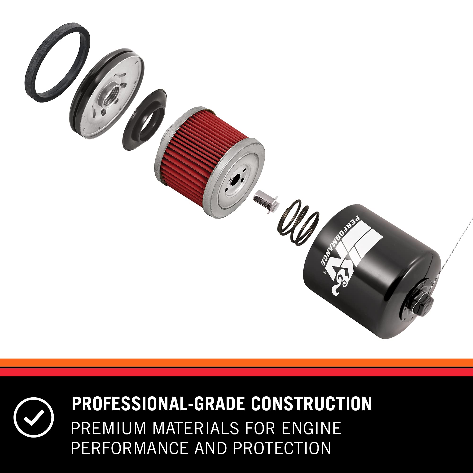 K&N Motorcycle Oil Filter: High Performance, Premium, Designed to be used with Synthetic or Conventional Oils: Fits Select Kawas