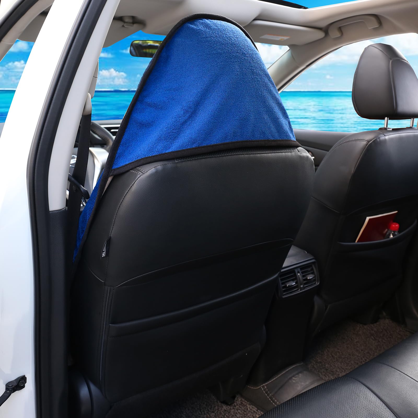 Leader Accessories Towel Car Seat Cover Waterproof Blue For Truck Suv Front Seat Machine Washable - After The Gym, Runs, Swimmin