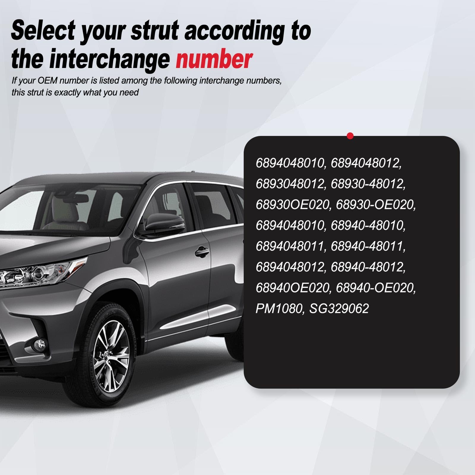 Vepagoo Pm1080 Rear Window Glass Struts 2007-2013 Toyota Highlander Gas Shock Lift Supports Spring, Trunk Rear Window & Not The