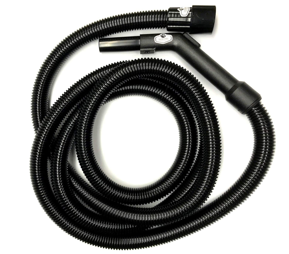 Mp Maresh Products Vacuum Cleaner Replacement Hose - Vacuum Hose Extension For Wet Dry Vacuums, Heavy Duty Crushproof Industrial Grade 25 Foot By 1-1/4 Inch Air Suction Control Connector - Black