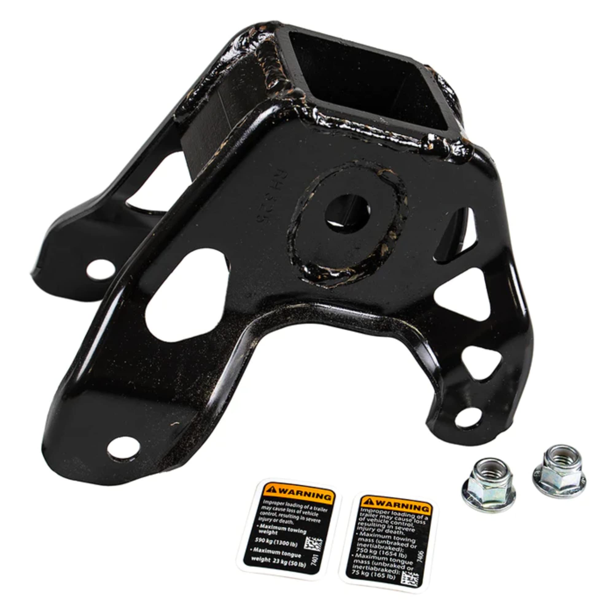 CAN AM Rear Receiver Hitch 715005186, Medium Size, Black Metal Construction