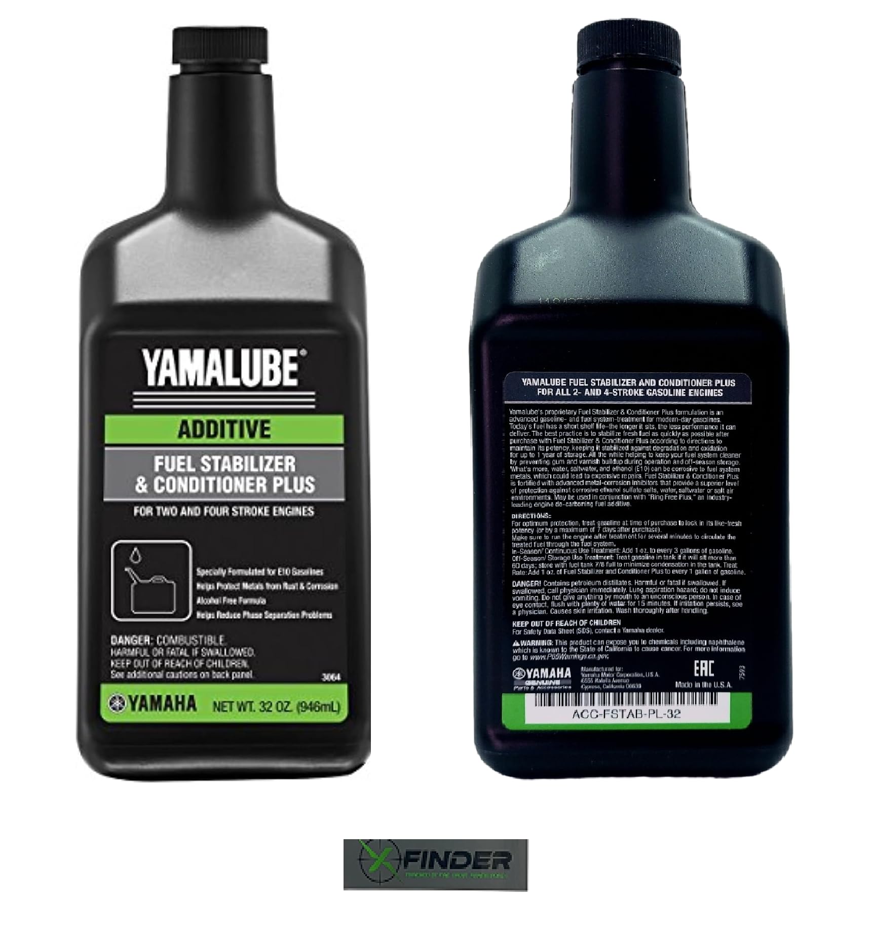 YAMAHA Original OEM Yamalube ACC-FSTAB-PL-32 Fuel Stabilizer & Conditioner 2 Pack