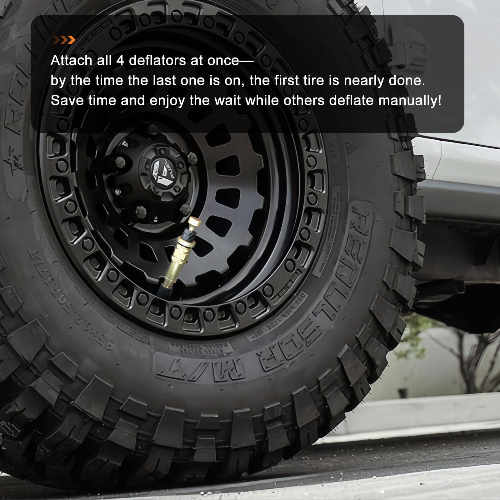 Uharbour Adjustable Tire Deflator, 10-30 Psi Tire Deflators Offroad Accessories, Auto Stop Air Down Tire Deflators, Air Down All