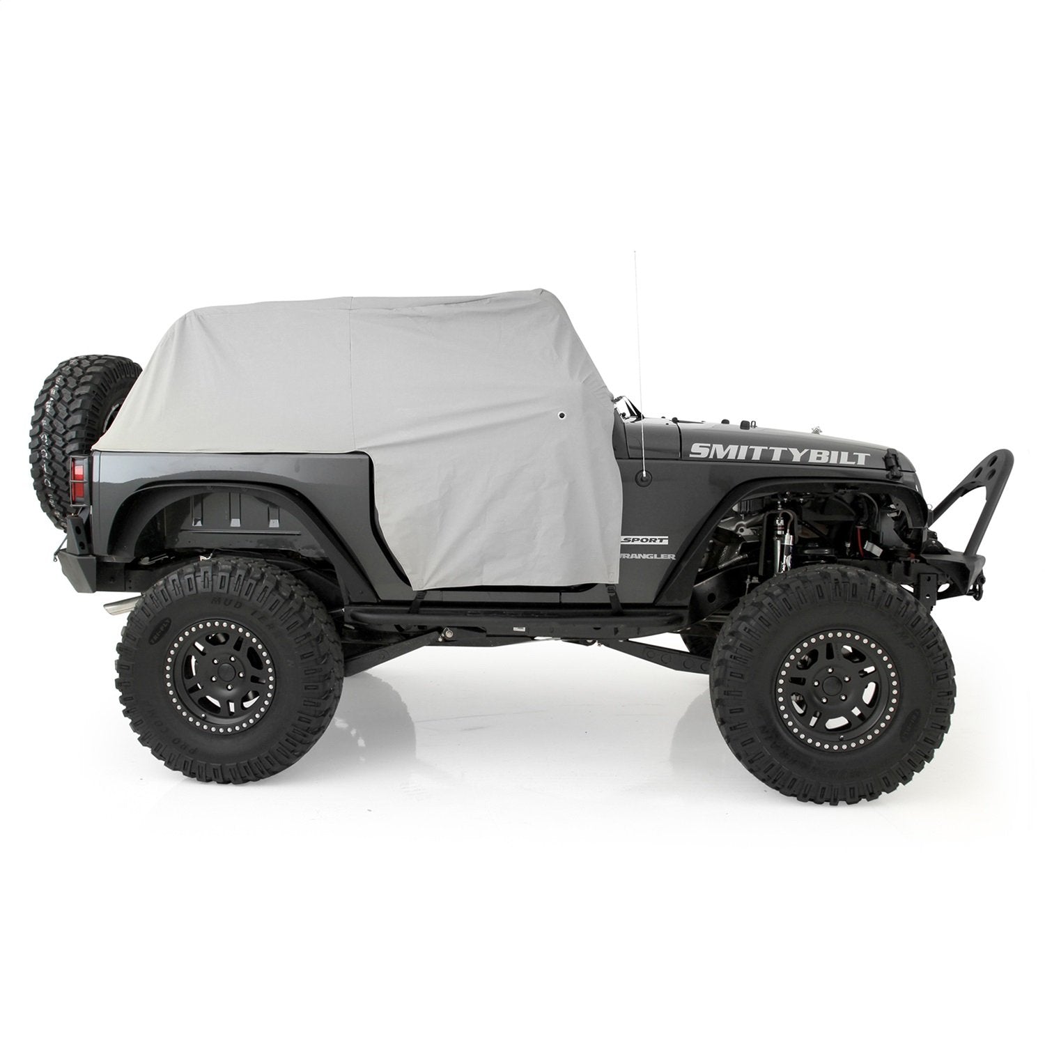 Smittybilt 1068 Gray Water-Resistant Cab Cover With Door Flap
