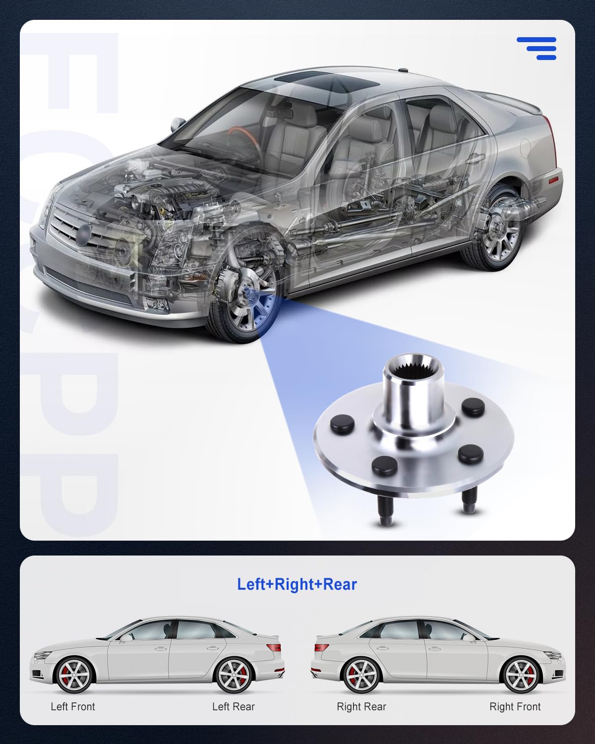 ECCPP Rear Wheel Bearing and Hub Assembly for Ford Explorer for Ford Explorer Sport Trac for Lincoln Aviator 2002-2010 for Mercu