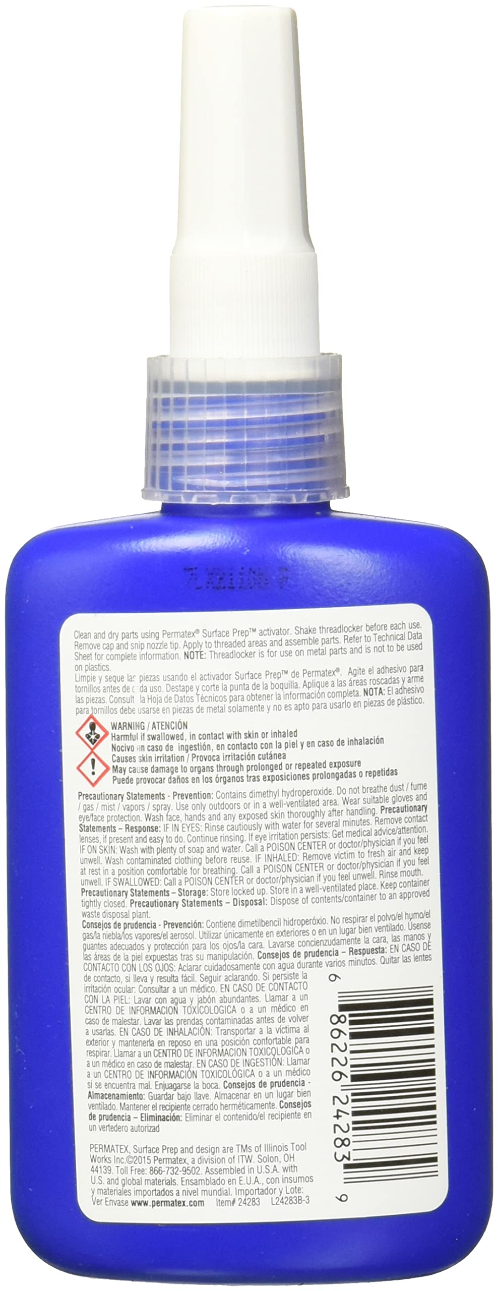 Permatex 24283-6Pk Threadlocker Blue Medium Strength,Thread Lock & Screw Glue For Bolts Nuts & Fasteners To Prevent Loosening &