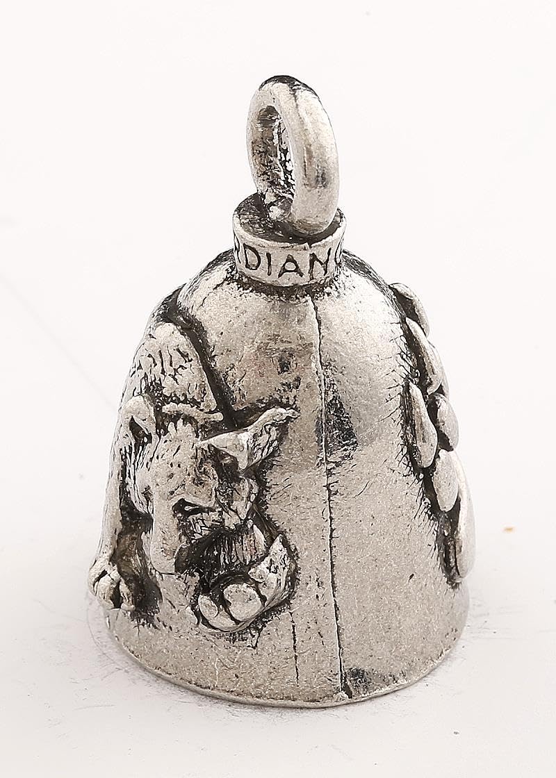 Guardian Bell Bear Good Luck Bell W/Keyring & Black Velvet Gift Bag | Motorcycle Bell | Lead-Free Pewter | Good Luck Gift To Friends & Family | Bike Bell | Made In Usa