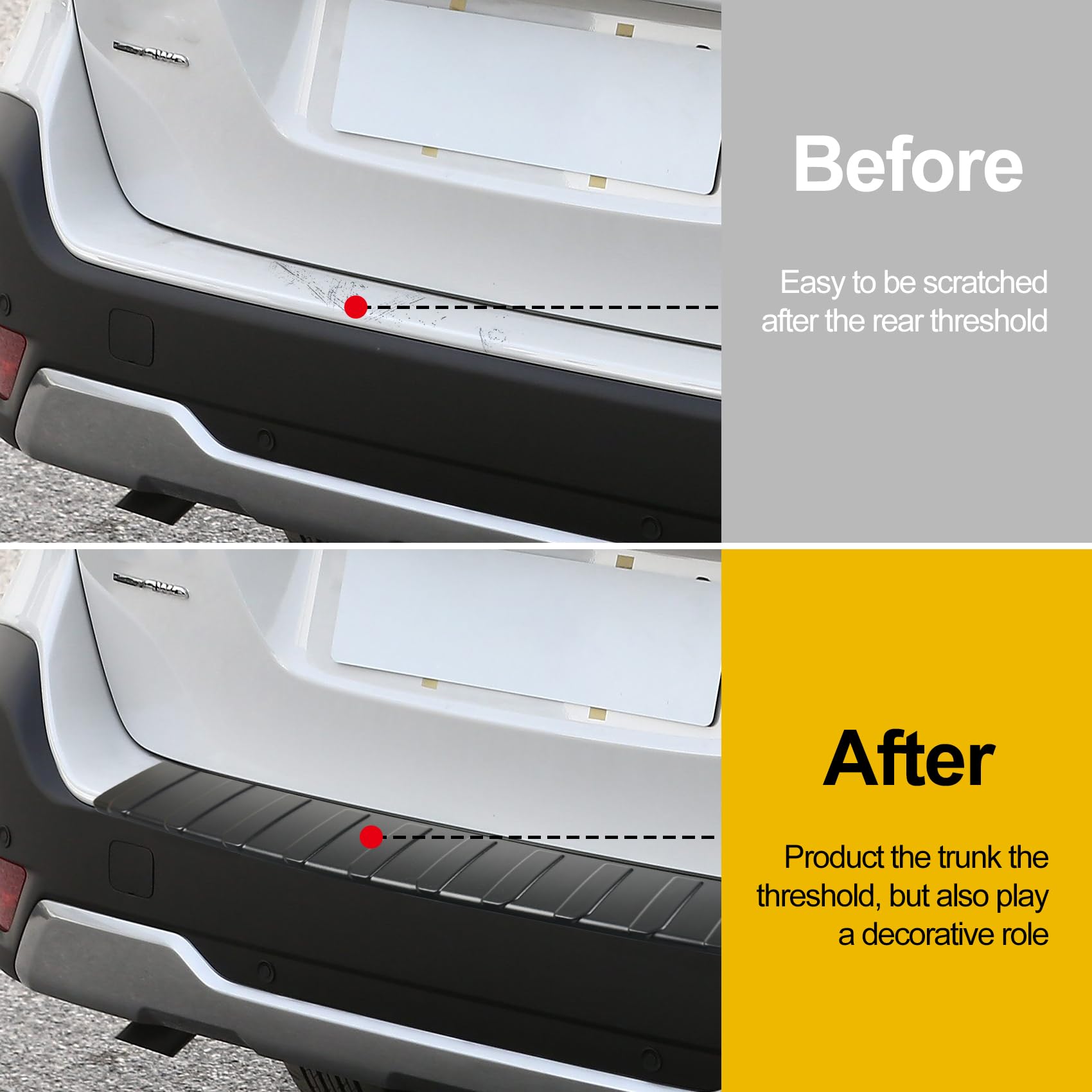 Exterior Rear Bumper Guard Protector for Car Non-Slip Scratch-Resistant Trunk Door Protector for Outback 2021-2025 Accessories (