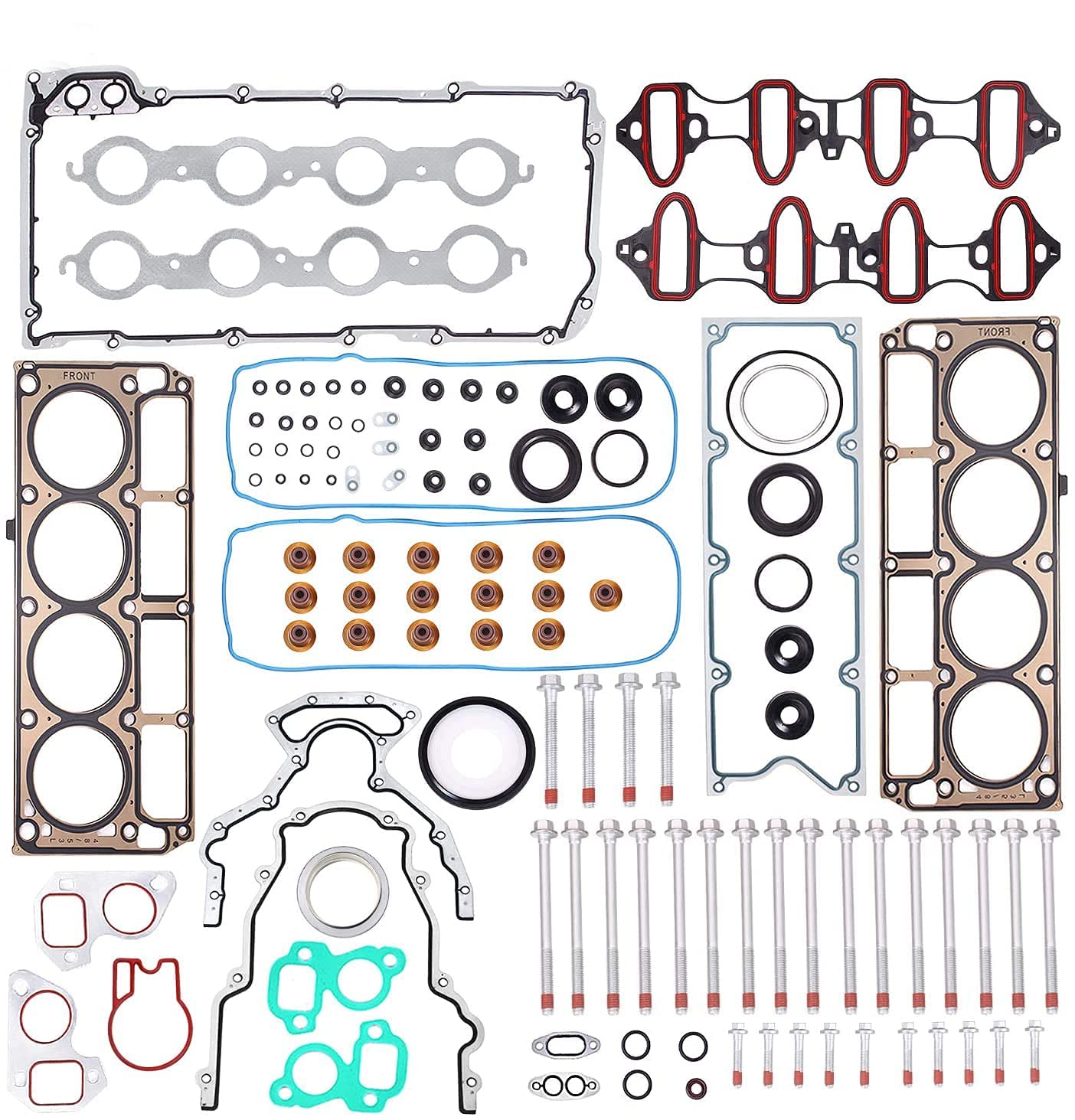 LIMICAR Cylinder Head Gasket Set Head Bolts ES72173 (1st Generation) Compatible w/ 2002 2003 2004 2005 2006 2007 2008 2009 2010 
