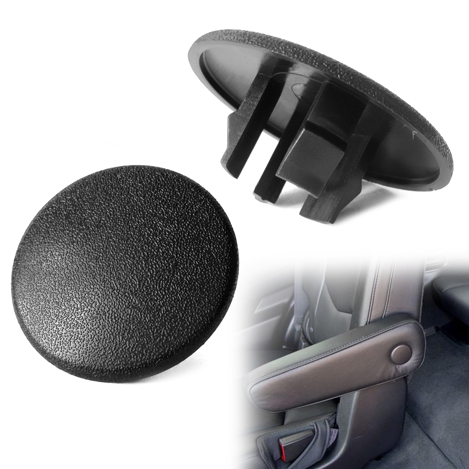 2Pcs Armrest Cap Cover Compatible With 07-19 Tahoe Suburban Yukon Cadillac Escalade Seat Parts - Replaces 15279689 Vehicle Acces
