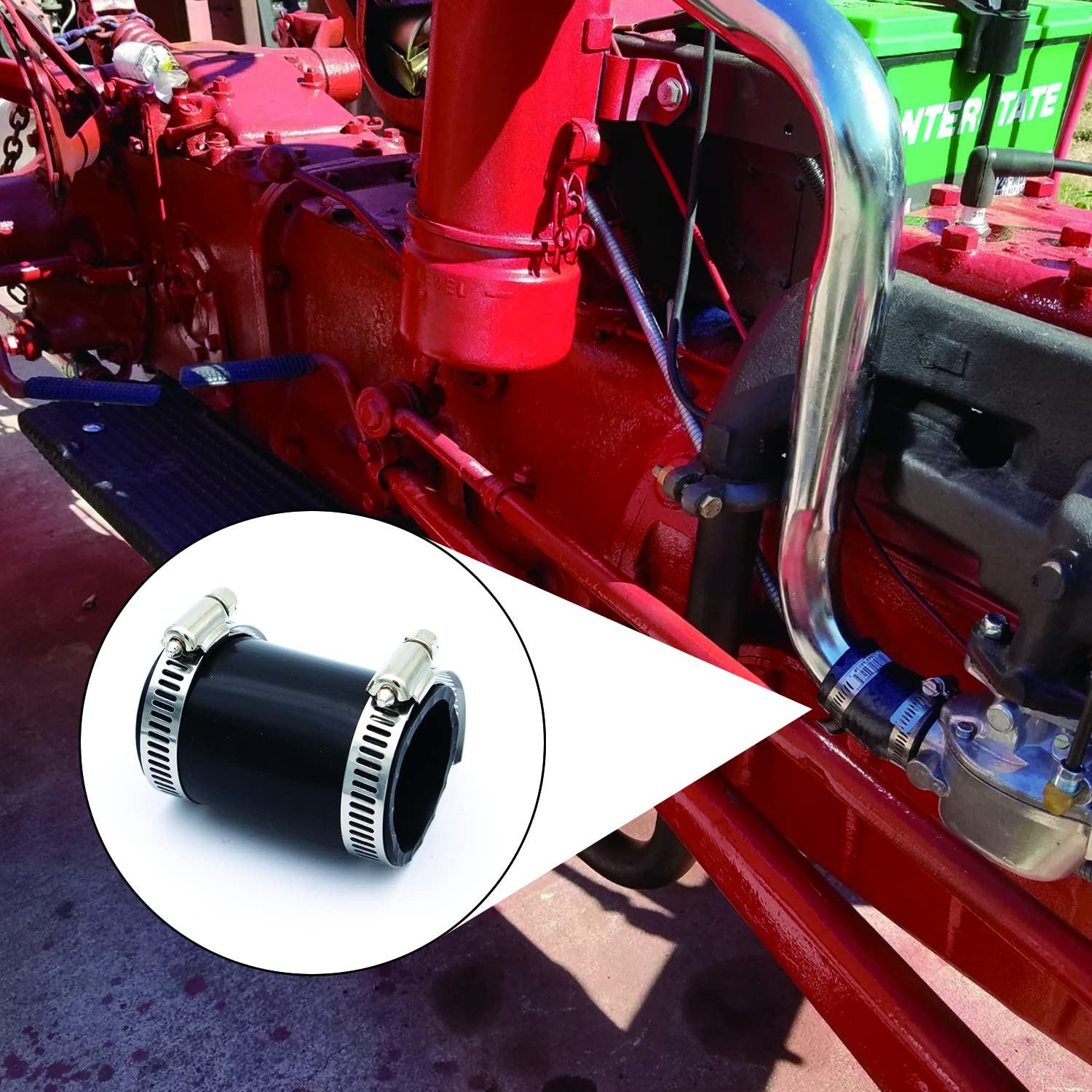 9N9652 Air Cleaner Hose For Replaces Fo-Rd 9N 8N 2N Naa 600 800 4Cyl Tractors (2 Pack)