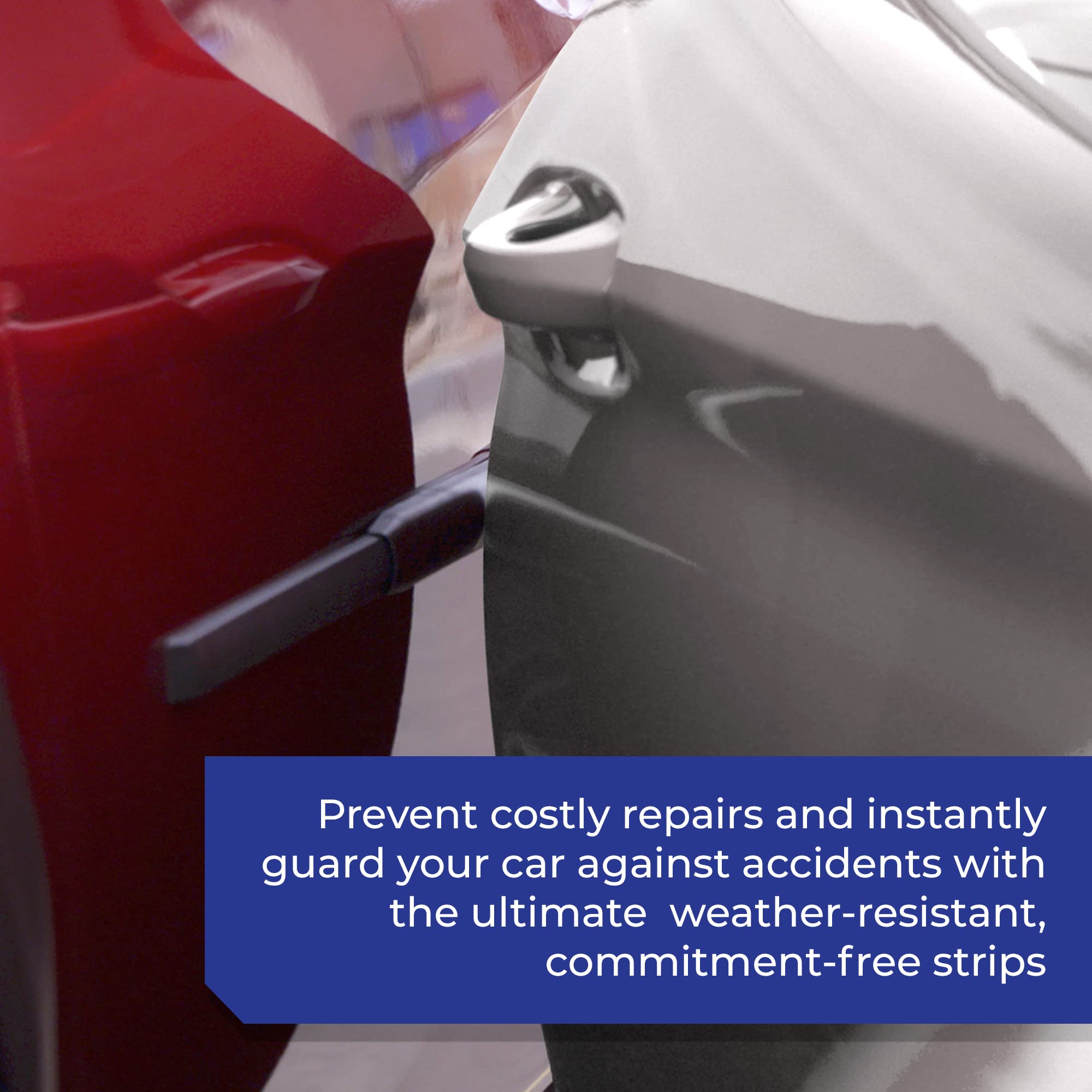 Dent Prevent Car Door Protector - Removable Magnetic Strips, Customizable Fit, Prevents Dents, Scratches & Dings, Set For 2-Door