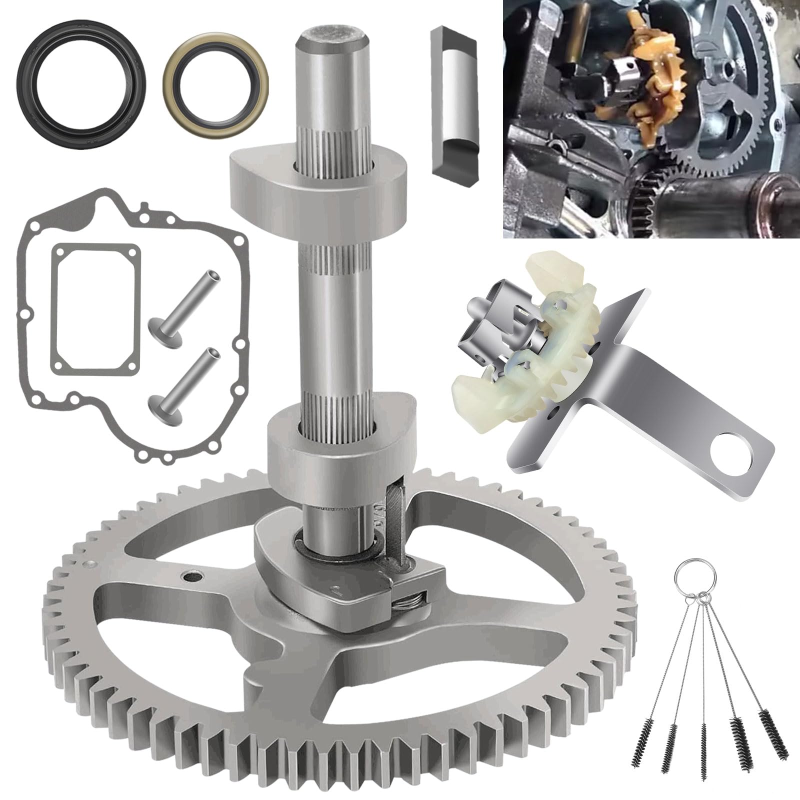 84005207 793880 Camshaft Kit & 691968 Governor & Oil Slinger Compatible With 391764, 490815, 84005207, 792681 Including 795387 O