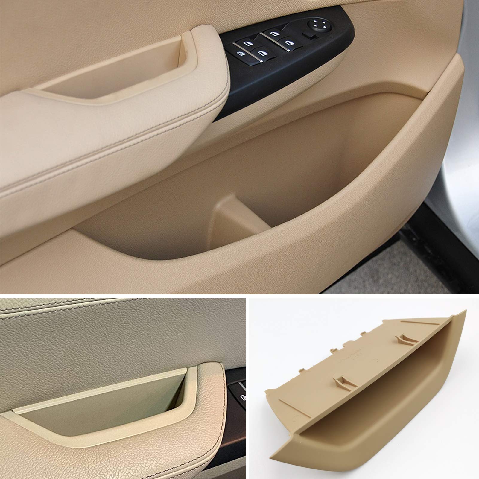 Jaronx Compatible With Bmw X3 X4 Door Armrest Cover, Driver Side Door Armrest Handle Storage Compartment Cover Door Container Storage Box Cover(Compatible With Bmw X3 F25 2010-2016, X4 F26 2014-2017)