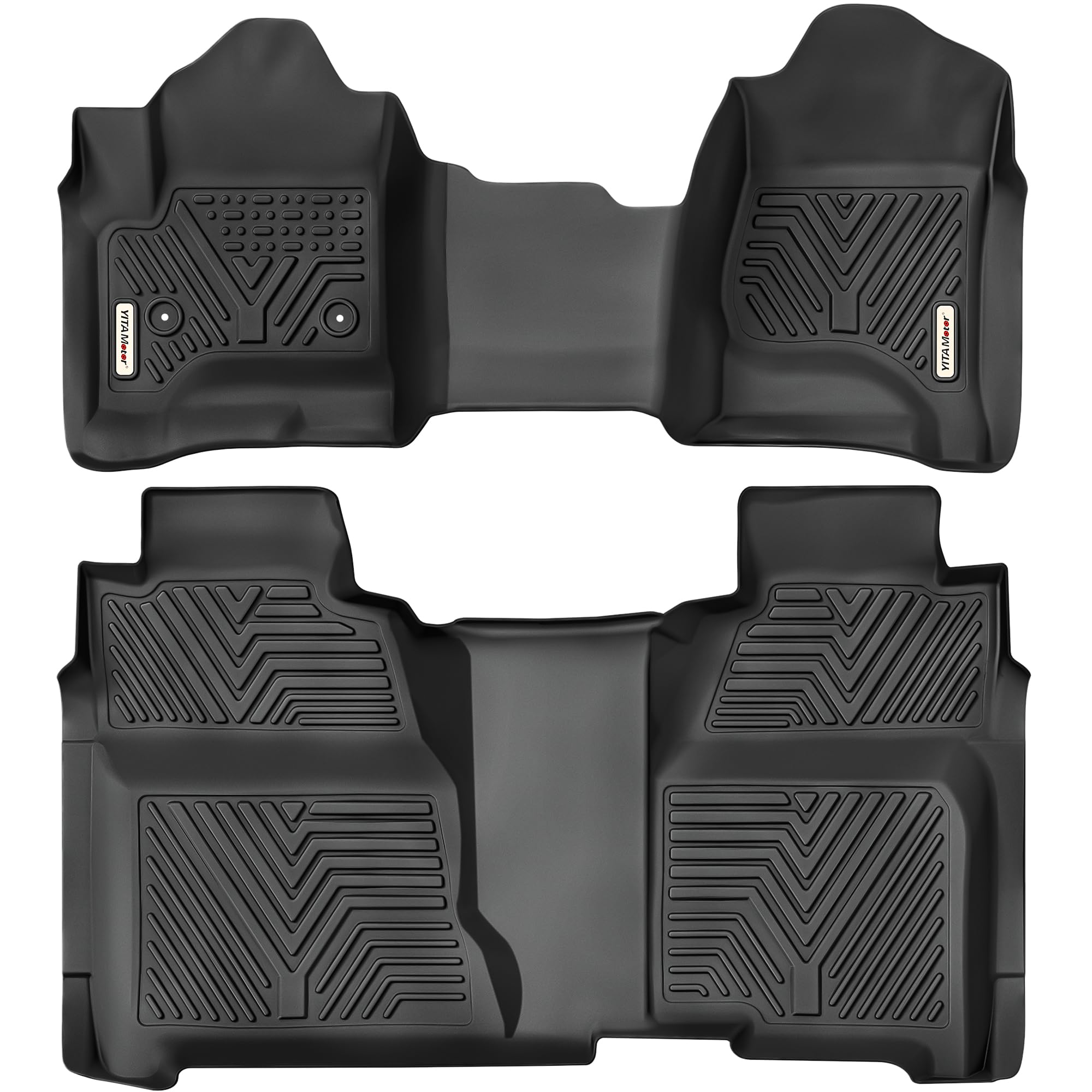 Yitamotor Floor Mats Compatible With 2014-2018 Silverado/Sierra 1500, 2015-2019 2500Hd/3500Hd Crew Cab, With 1St Row Bench Seat,